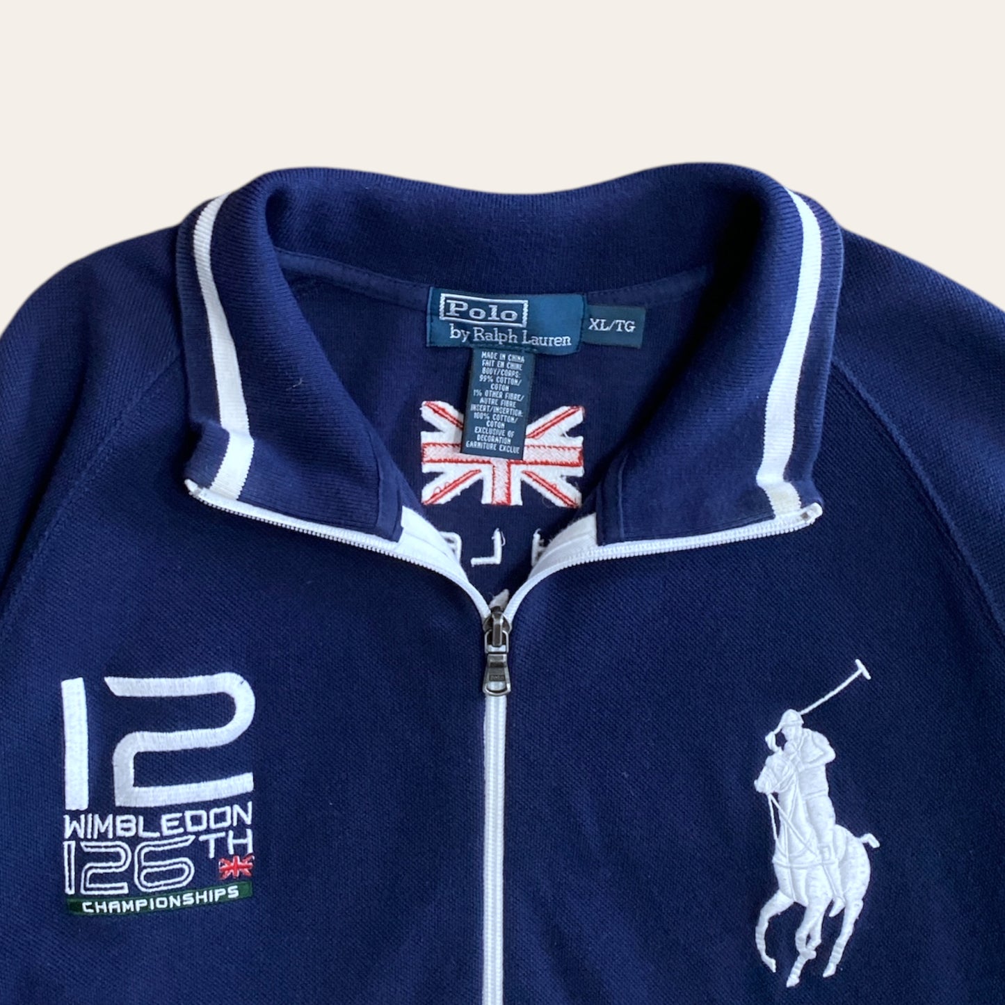 00s Polo RL Wimbledon Zip Up Size XL