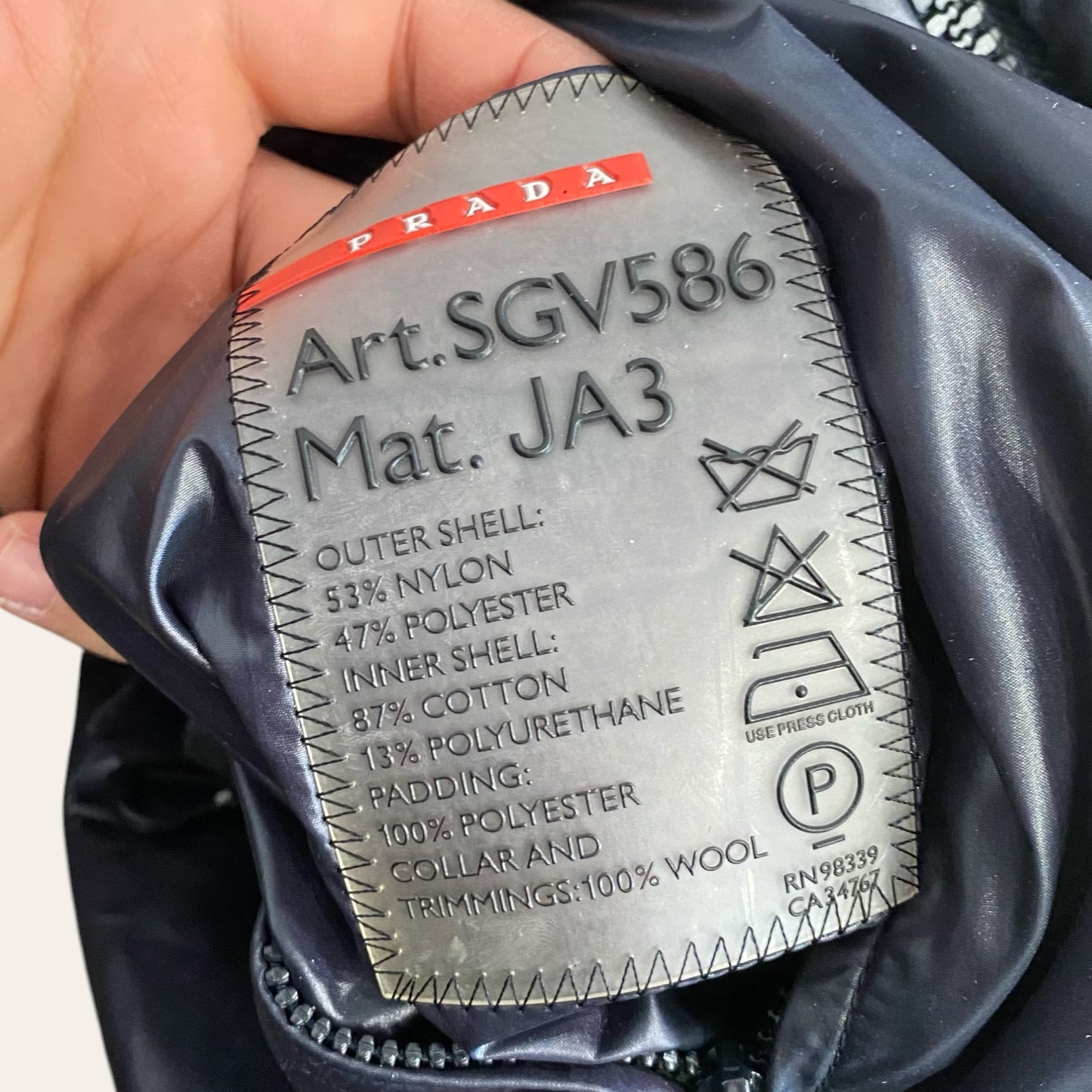90s Prada Reversible Zip Up Jacket Size 52