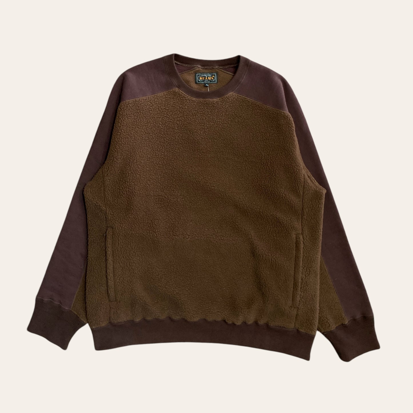 Beams Fleece Crewneck Brown Size L