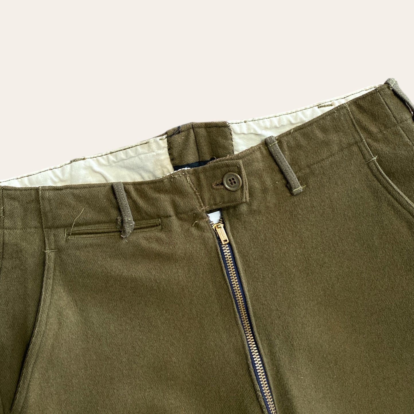 70s Wool Army Trousers Size 32"