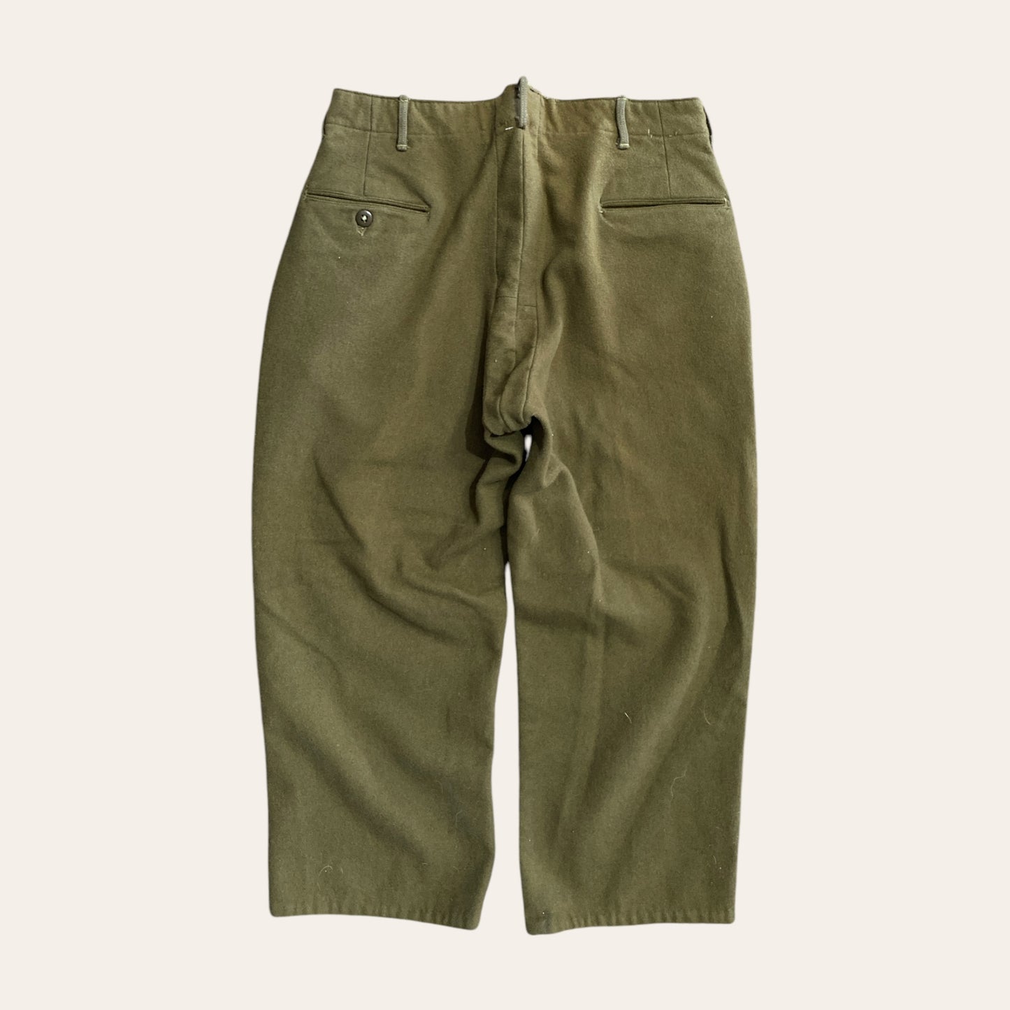 70s Wool Army Trousers Size 32"