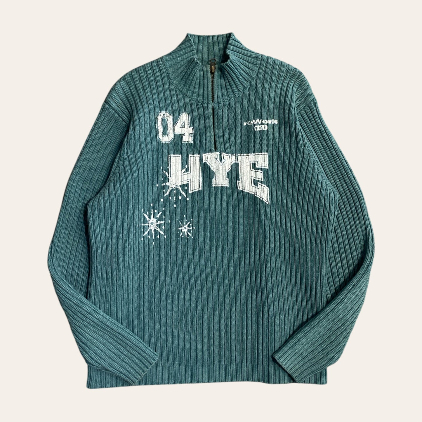 4YE Rework 1of1 Knit 1/4 Zip Sweater Size M