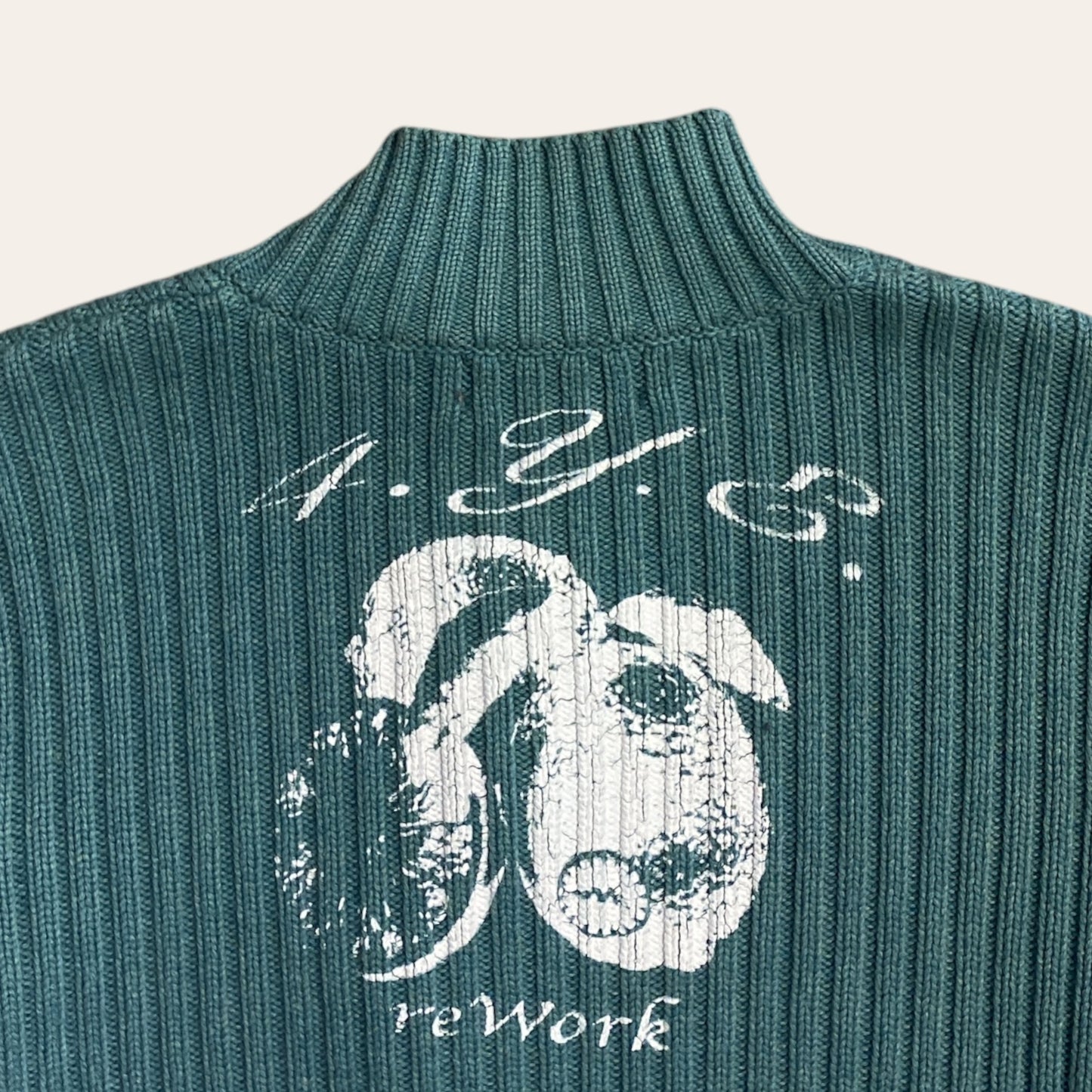 4YE Rework 1of1 Knit 1/4 Zip Sweater Size M
