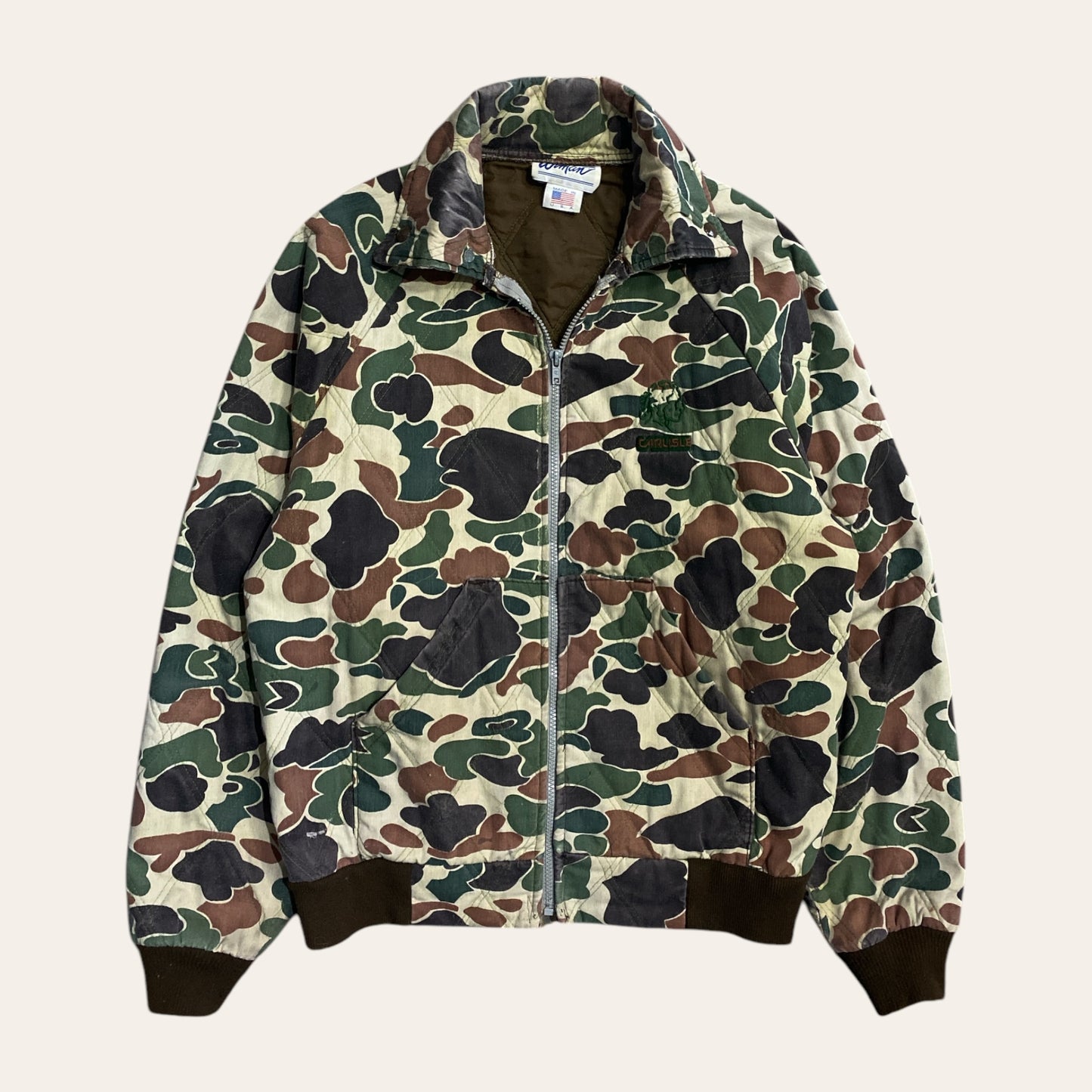 90s Camo Zip Up Jacket Size M
