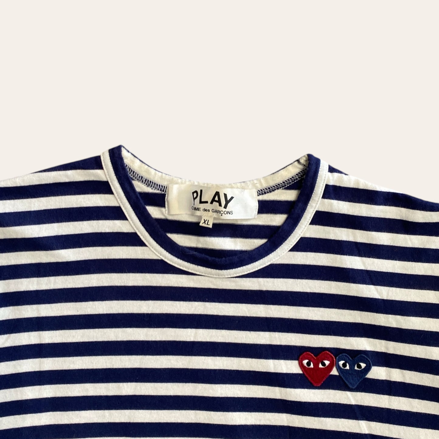 CDG Striped Long Sleeve Shirt Size XL