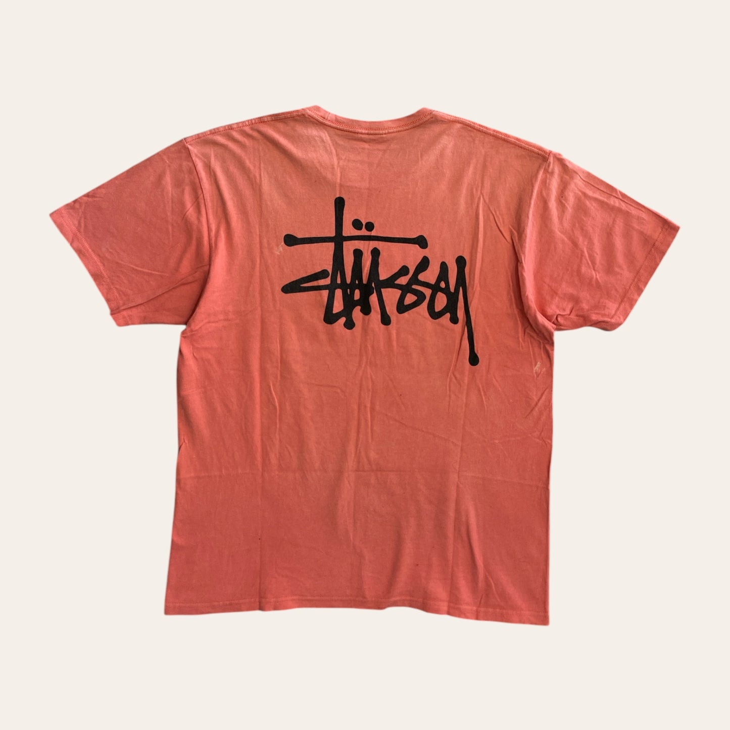 Stussy Tee Peach Pink Size L