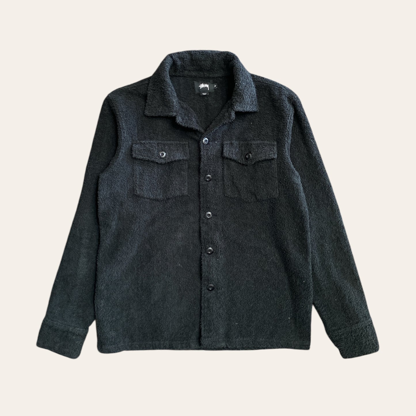 Stussy Terry Cloth Button Up Size M