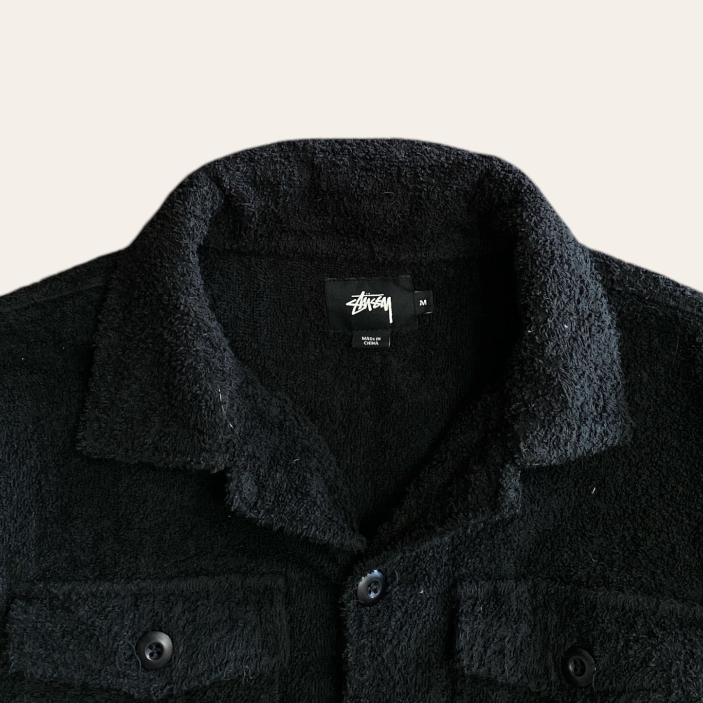Stussy Terry Cloth Button Up Size M