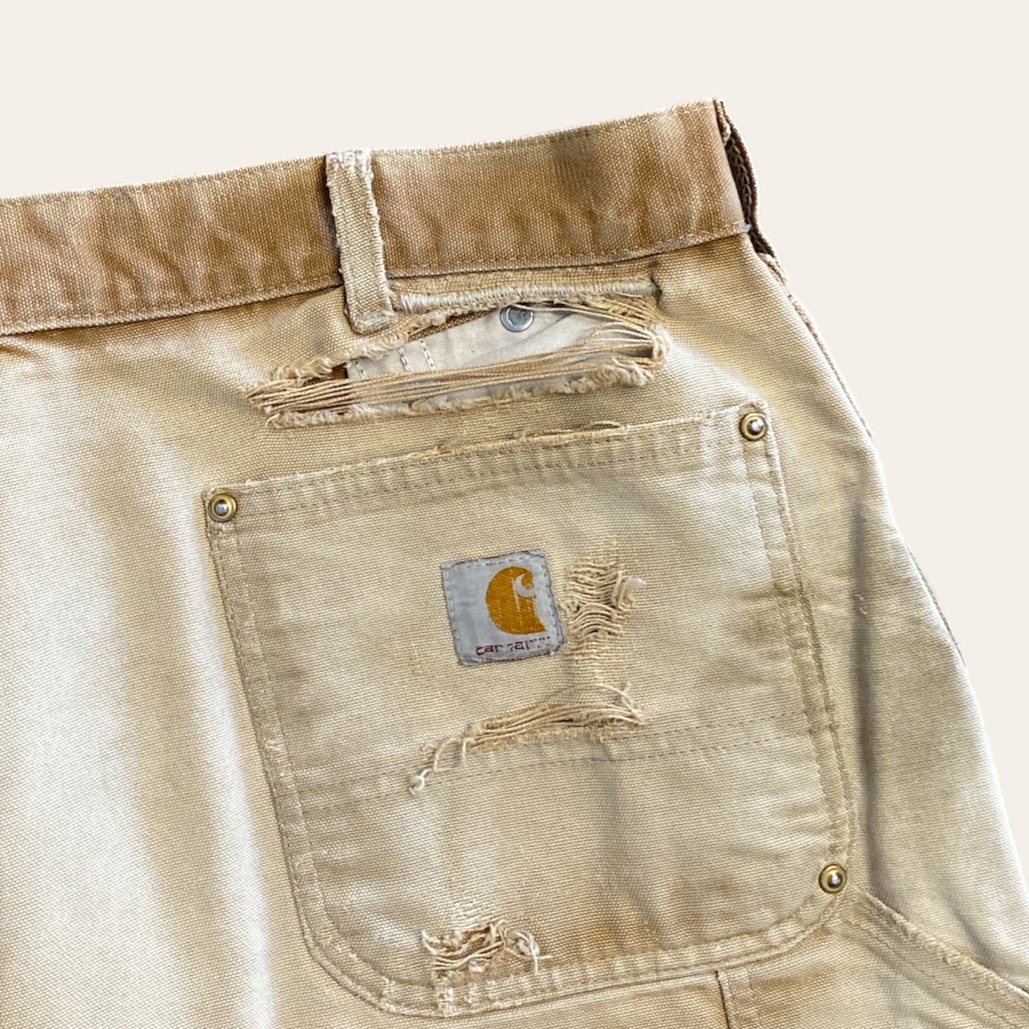 Carhartt Distressed Double Knee Cargos Size 38"
