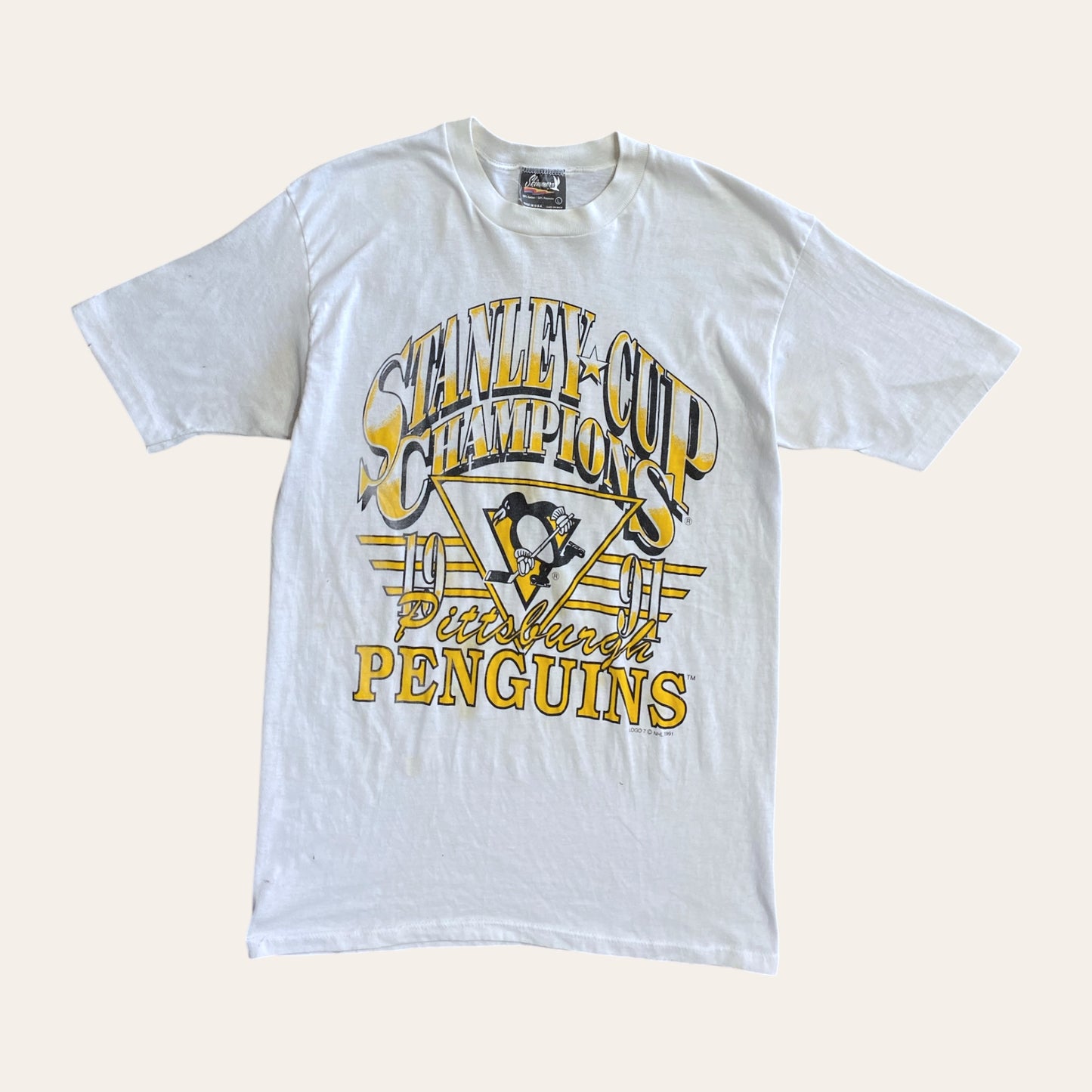 Pittsburgh Penguins Stanley cup 91' Champions Tee Size L
