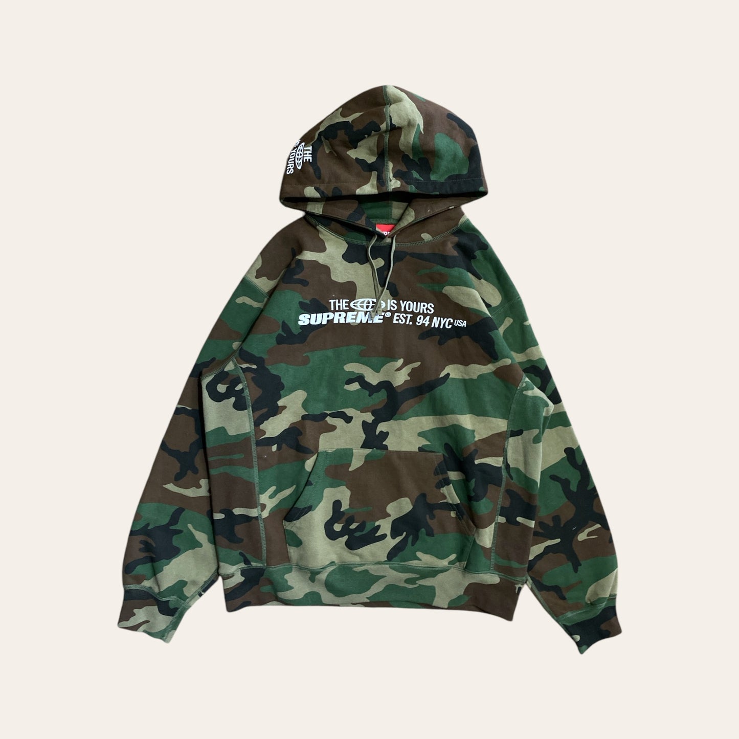Supreme Camo Hoodie Size M