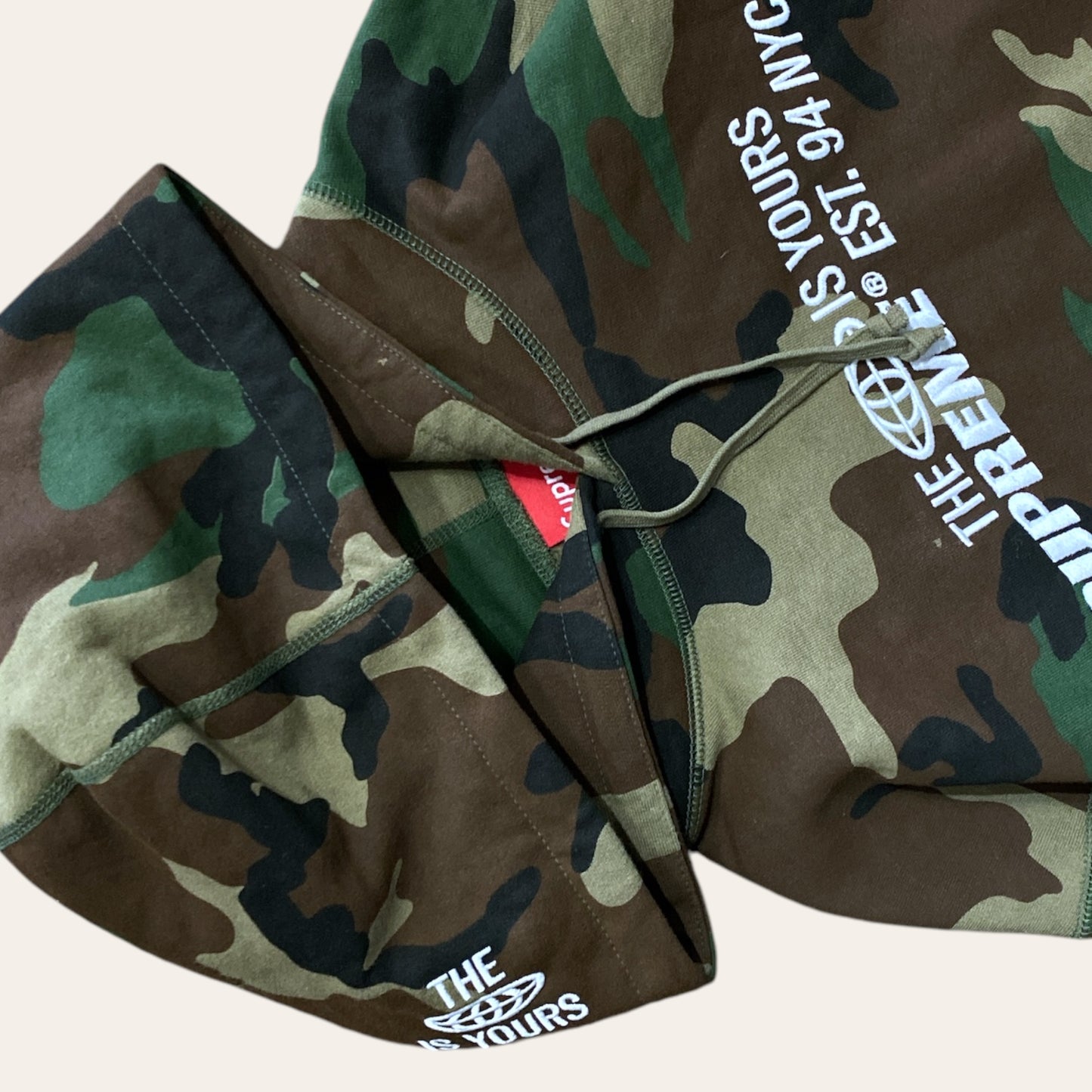 Supreme Camo Hoodie Size M