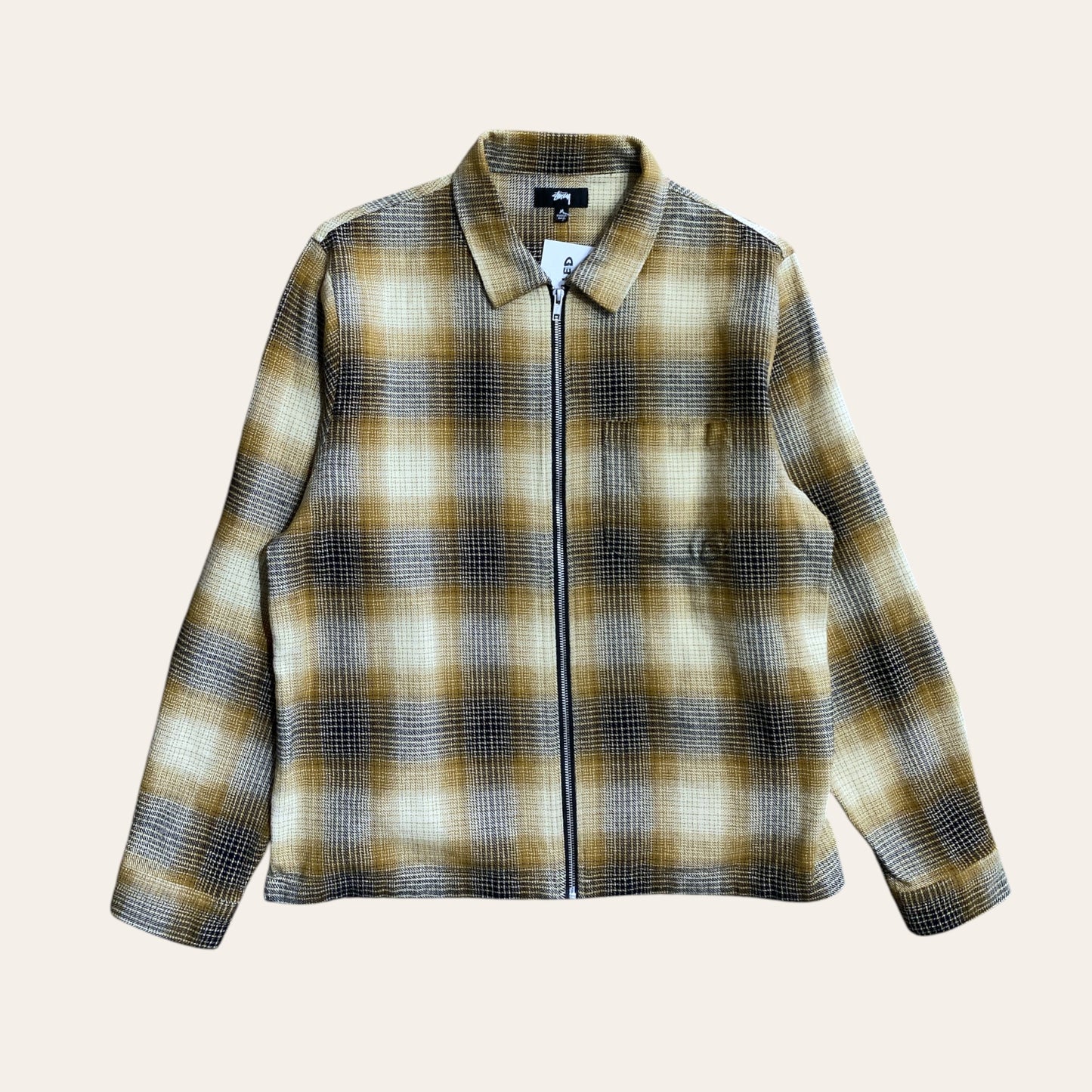 Stussy Zip Up Flannel Size M