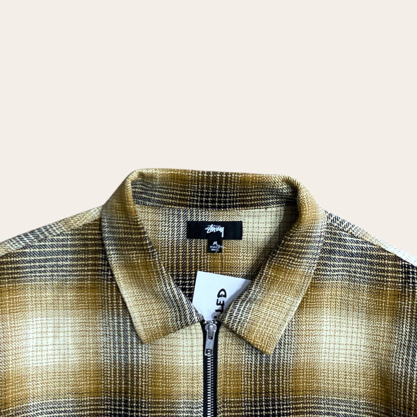 Stussy Zip Up Flannel Size M
