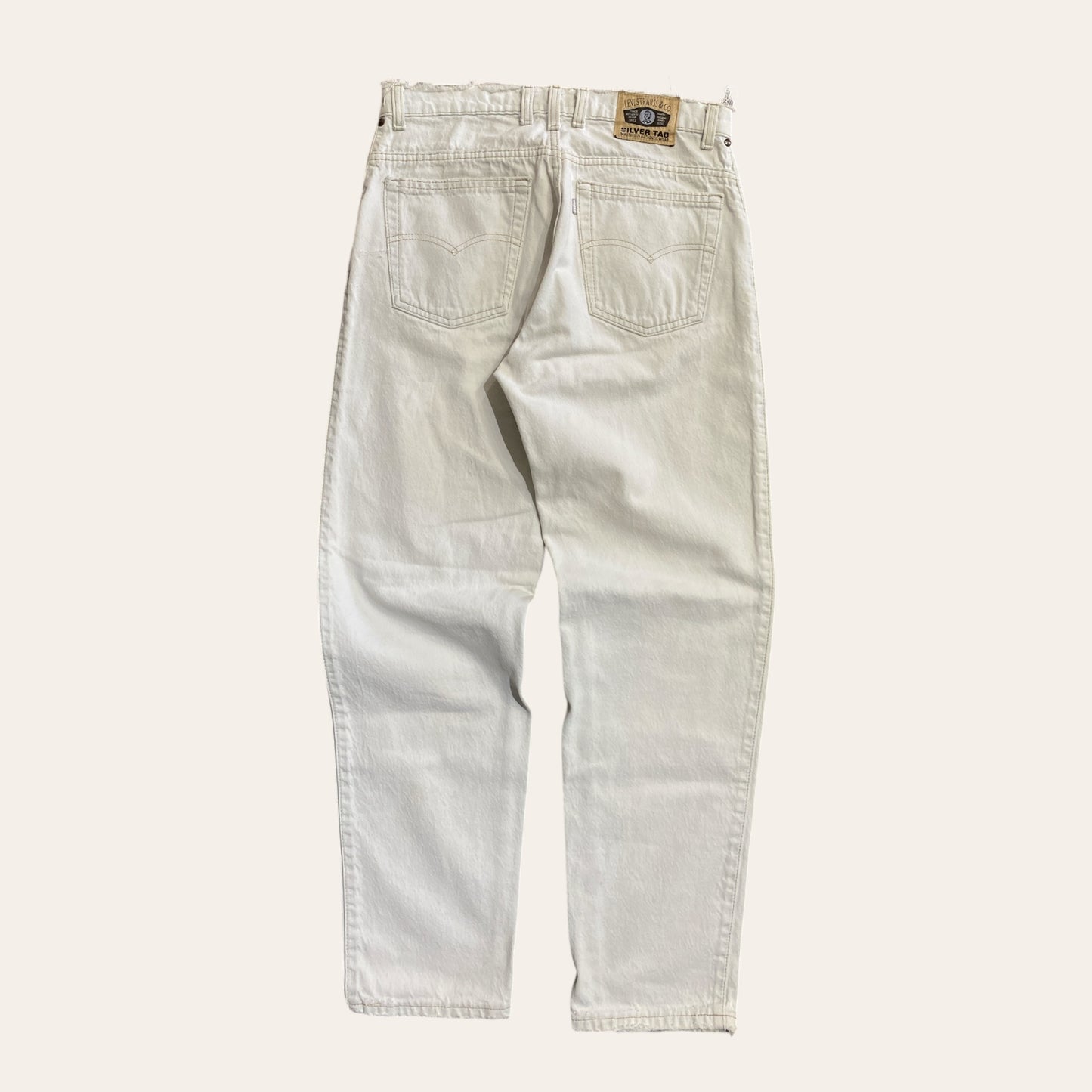 Vintage Levis Silver Tab Jeans White Size 33"