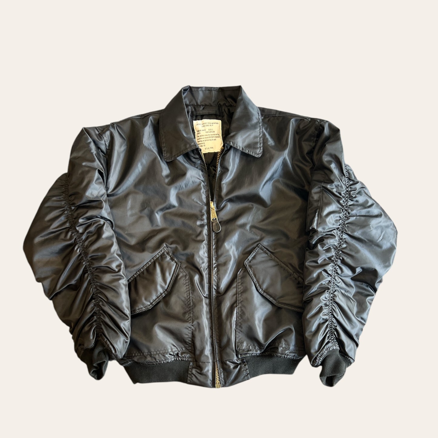 Vintage Militarry Flyers Jacket Black Size L