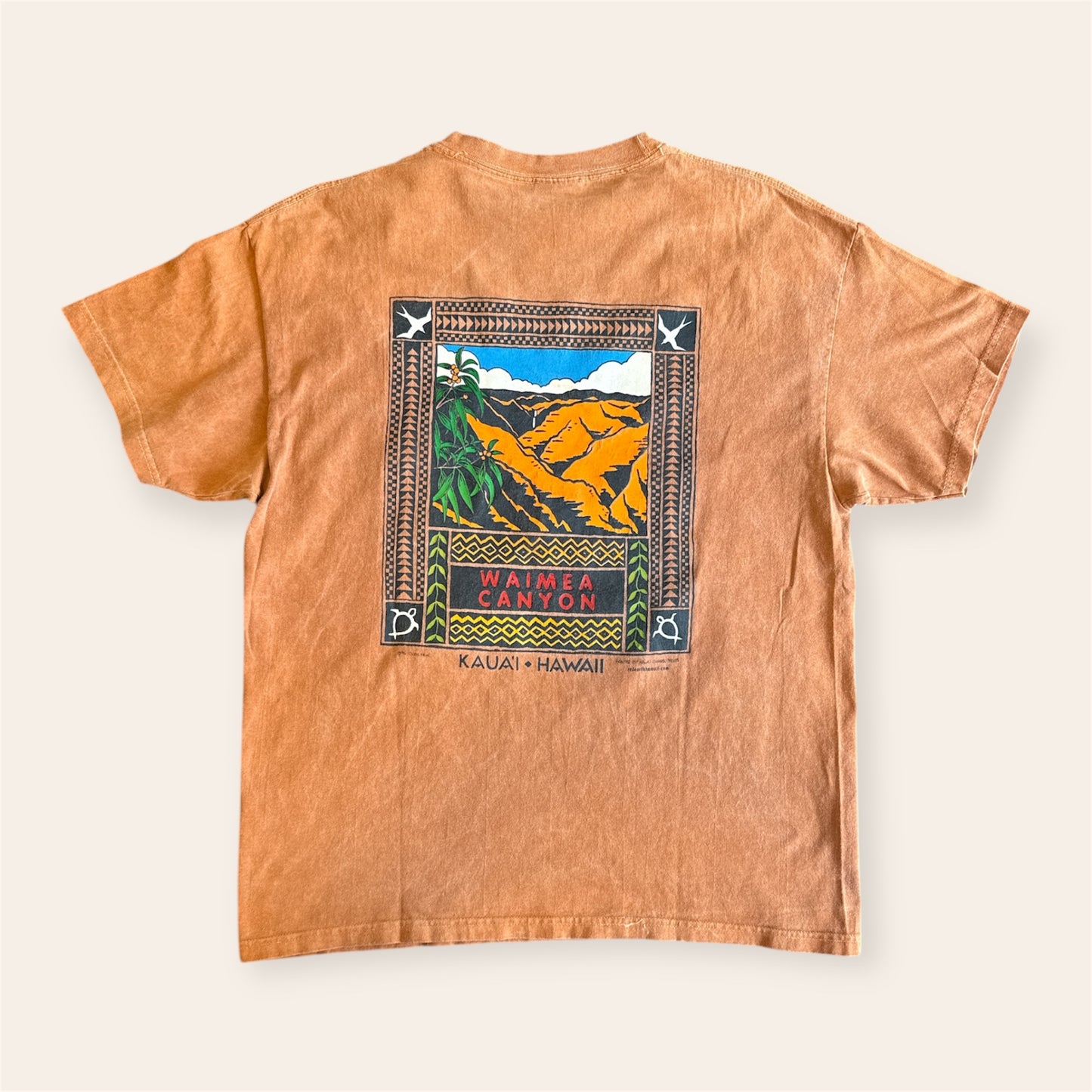 1996 Kauai Hawaii Orange Tee Size L