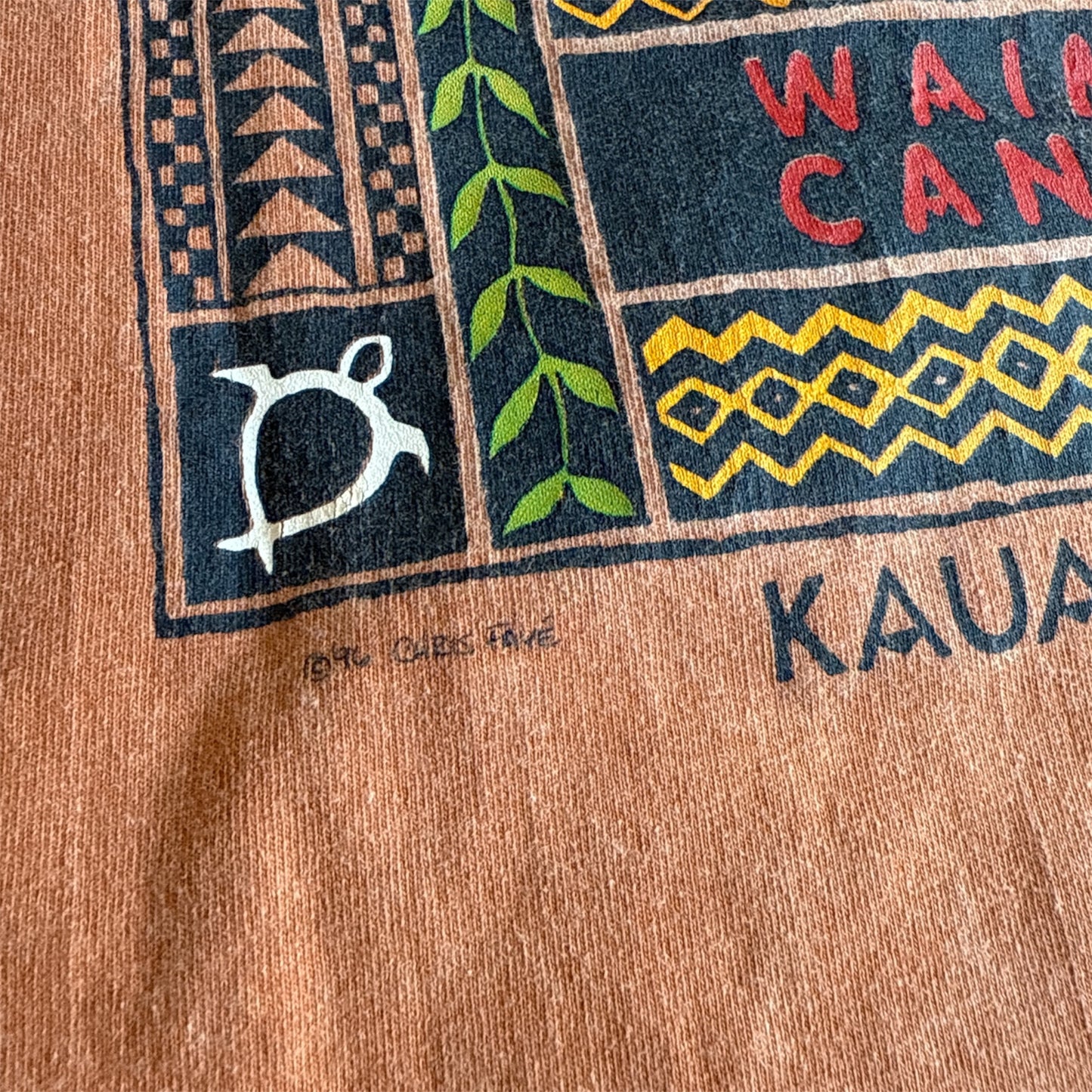 1996 Kauai Hawaii Orange Tee Size L