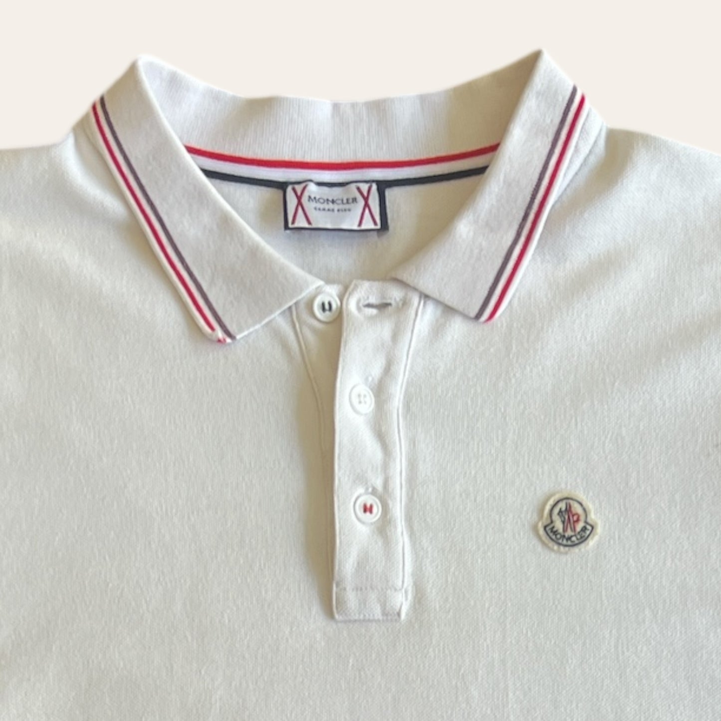 Moncler Polo Tee White Size XL