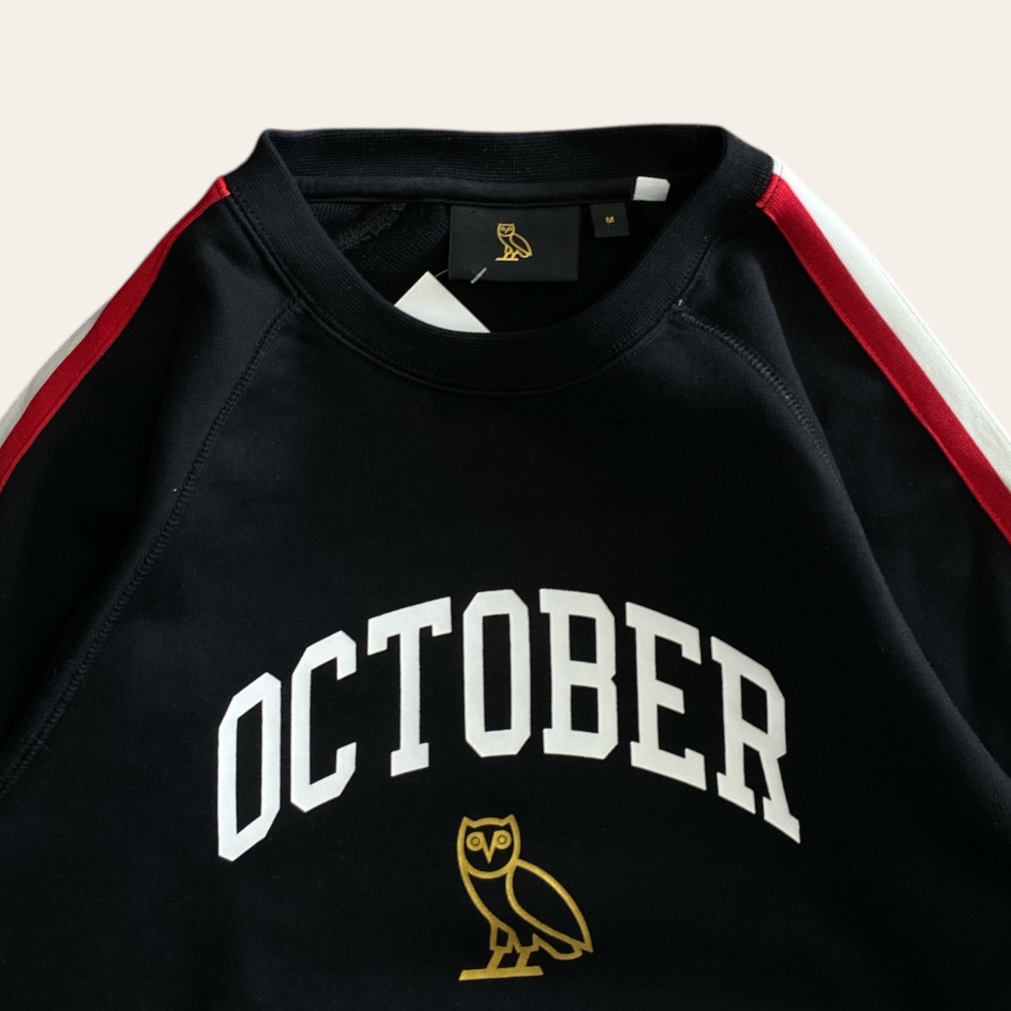 OVO 'October' Stripped Sweatshirt Size M
