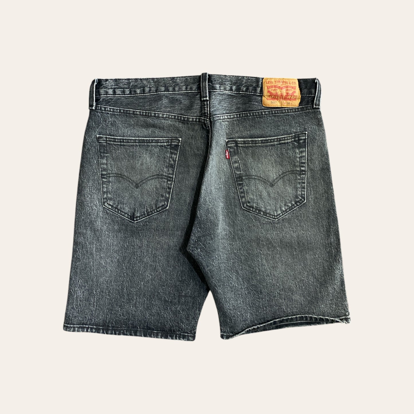 Levis 501 Denim Shorts Black Size 36
