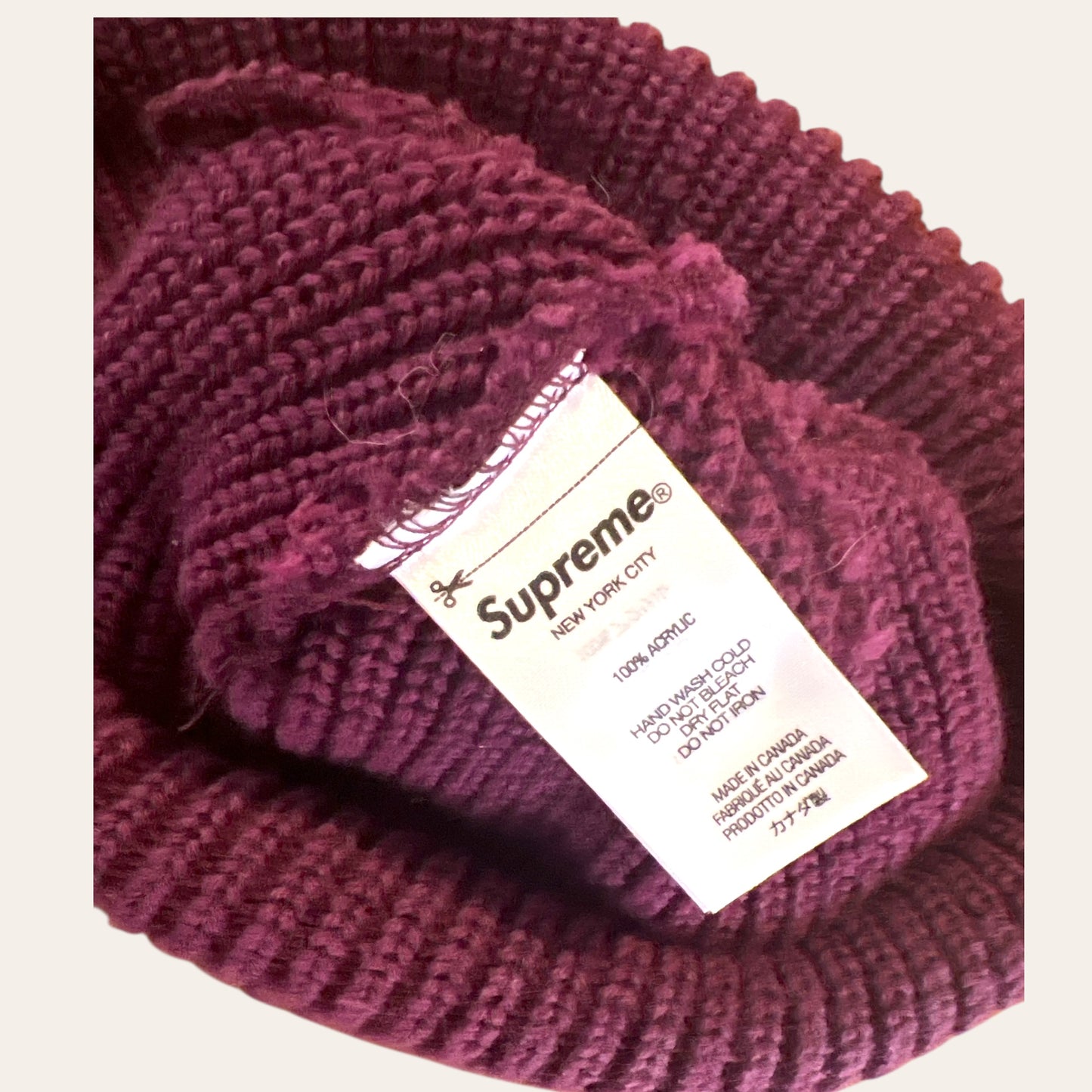 Supreme Loose Guage Beanie