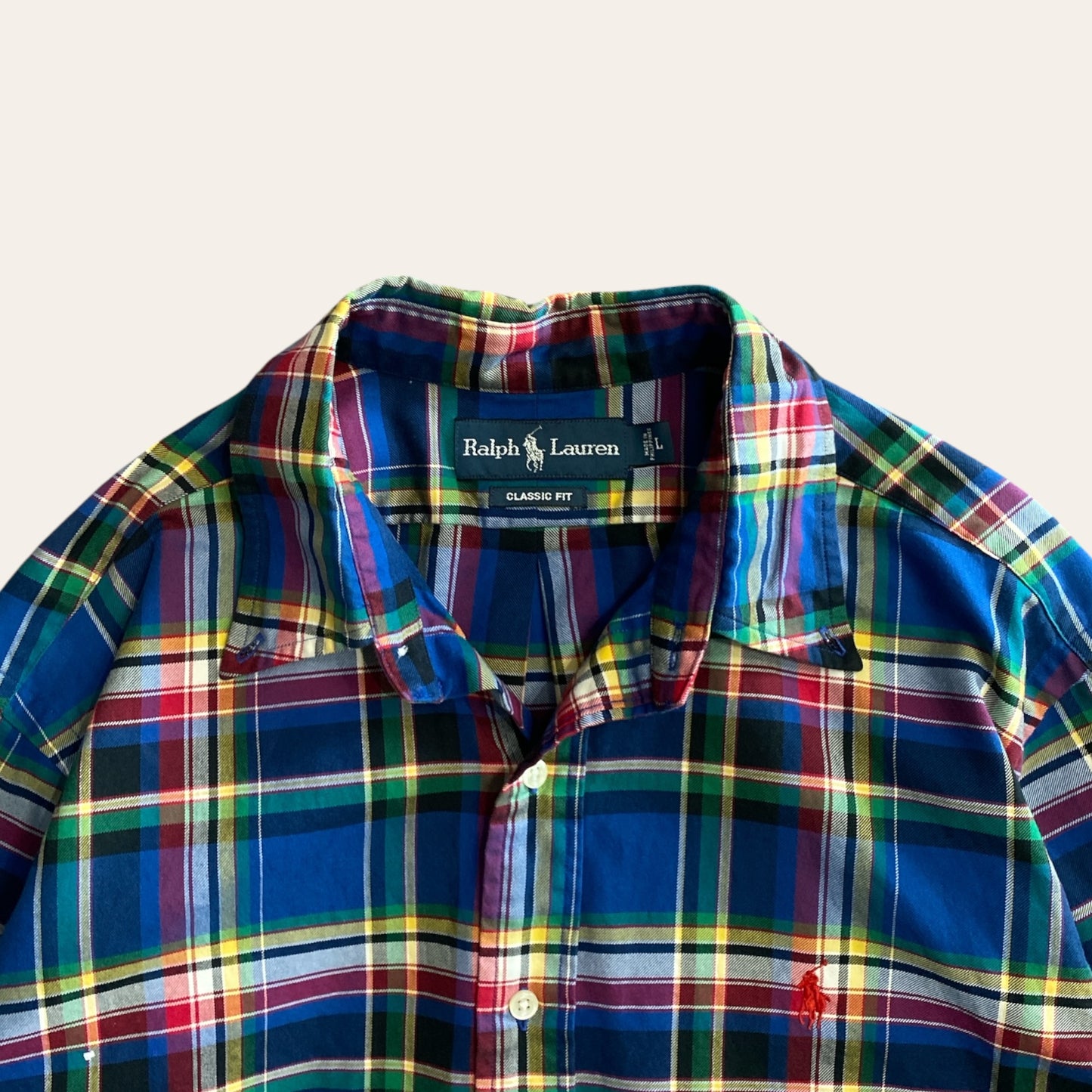 00s Polo RL Plaid Button Up Size L