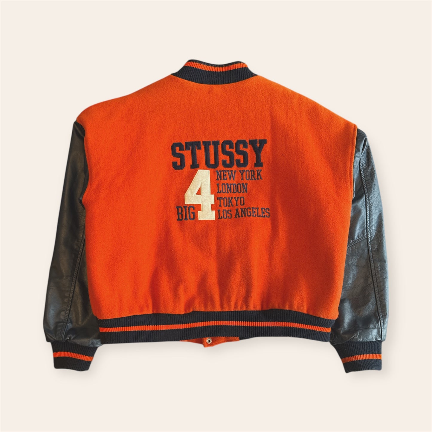 1996 Stussy Big 4 Varsity Jacket Size L