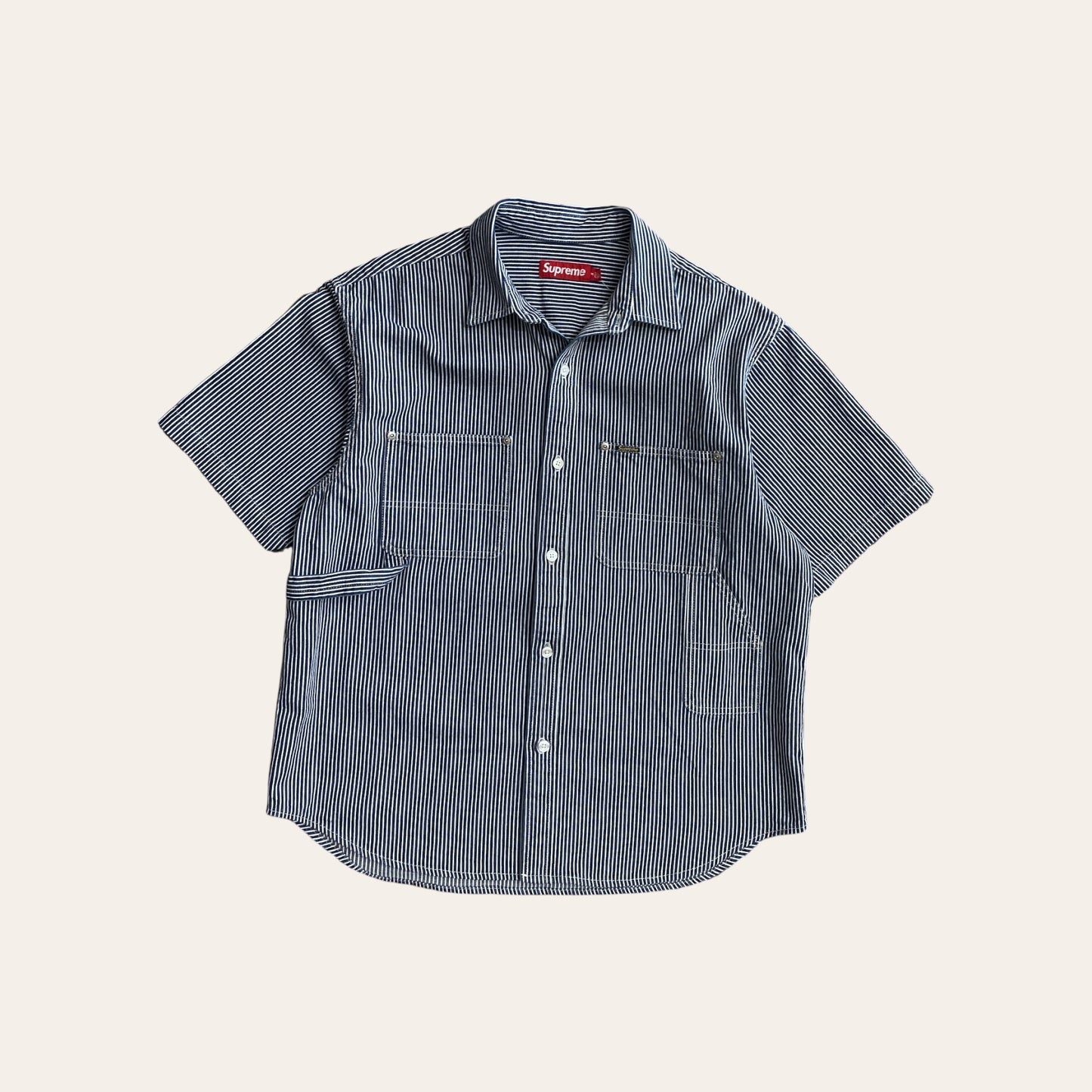 Supreme Denim Button Up T-Shirt Size M