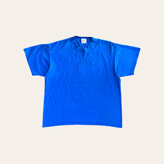 90s Nike Side Swoosh Tee Blue Size XL