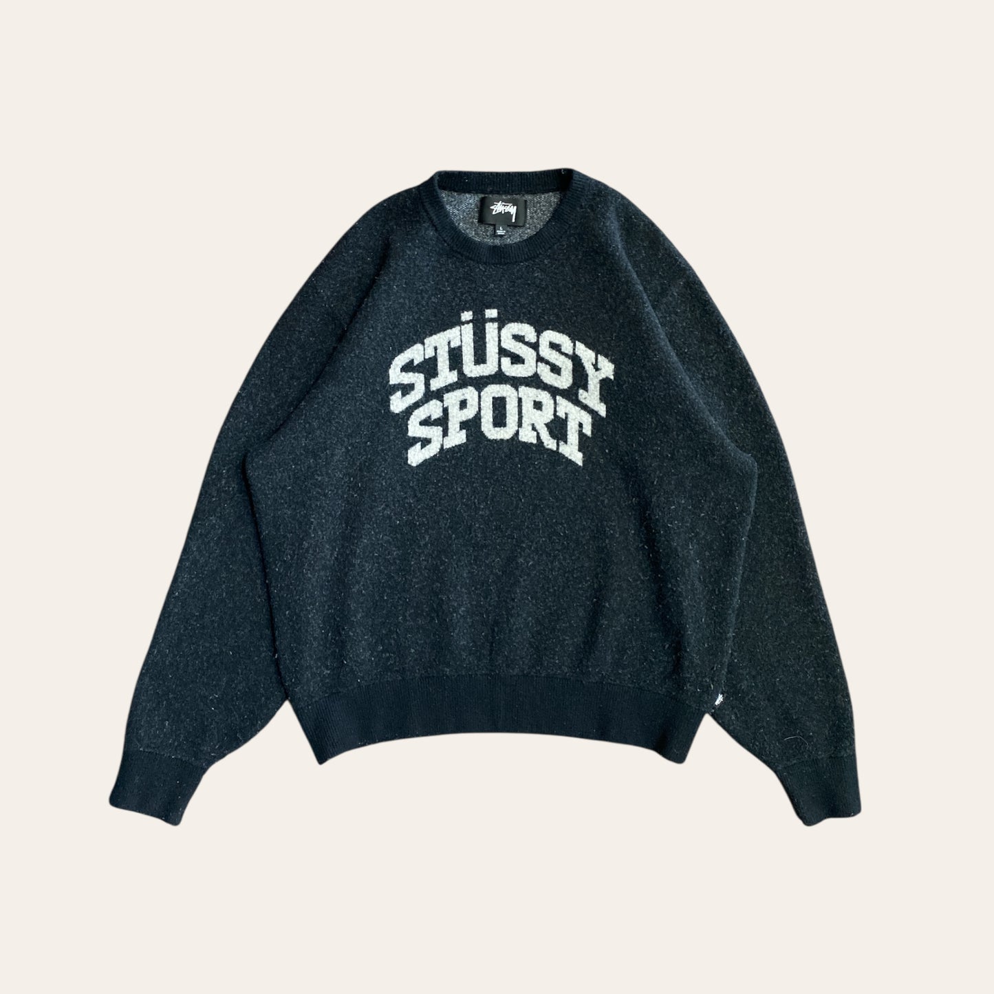 Stussy Sport Knit Wool Sweater Size L