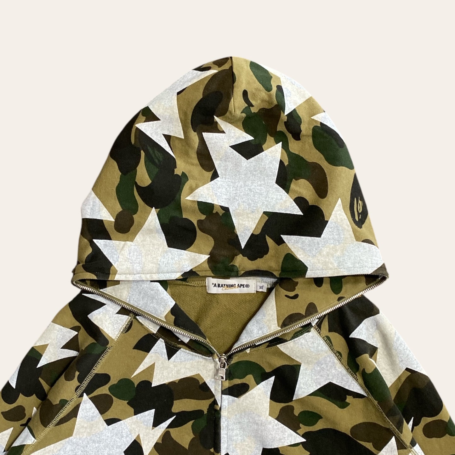 Bape Camo Full Zip Hoodie Size XL