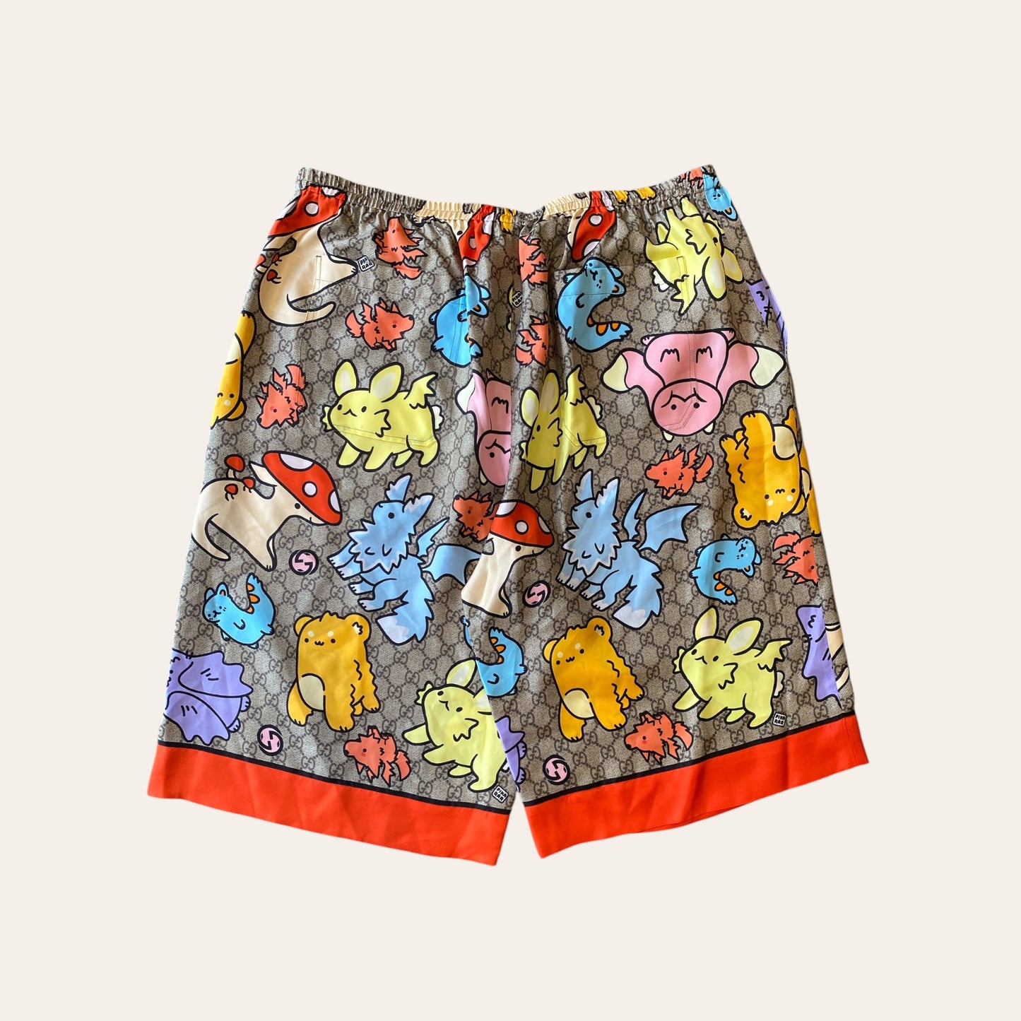 Gucci Silk Monogram Shorts Size 52