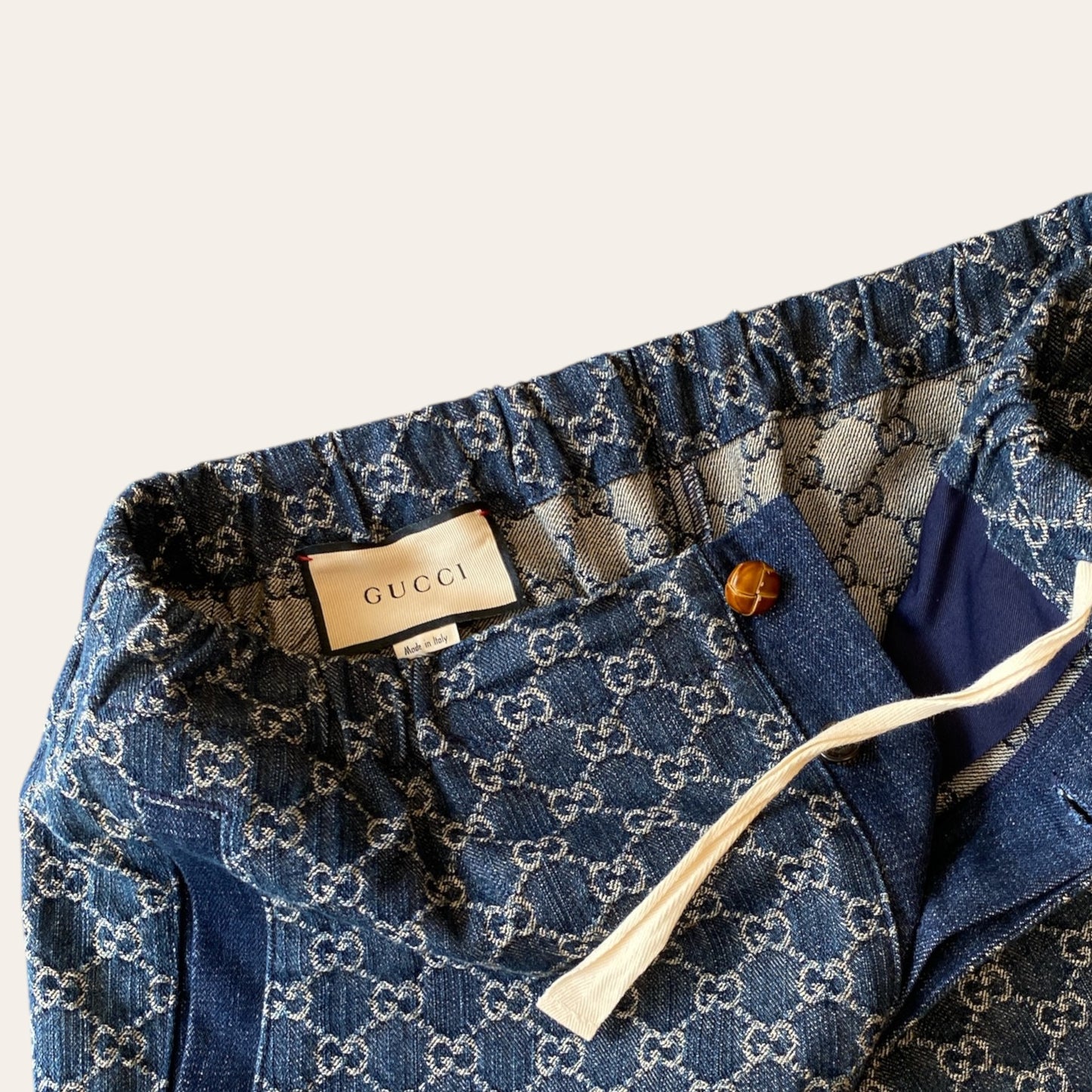 Gucci Denim Monogram Shorts Size 48
