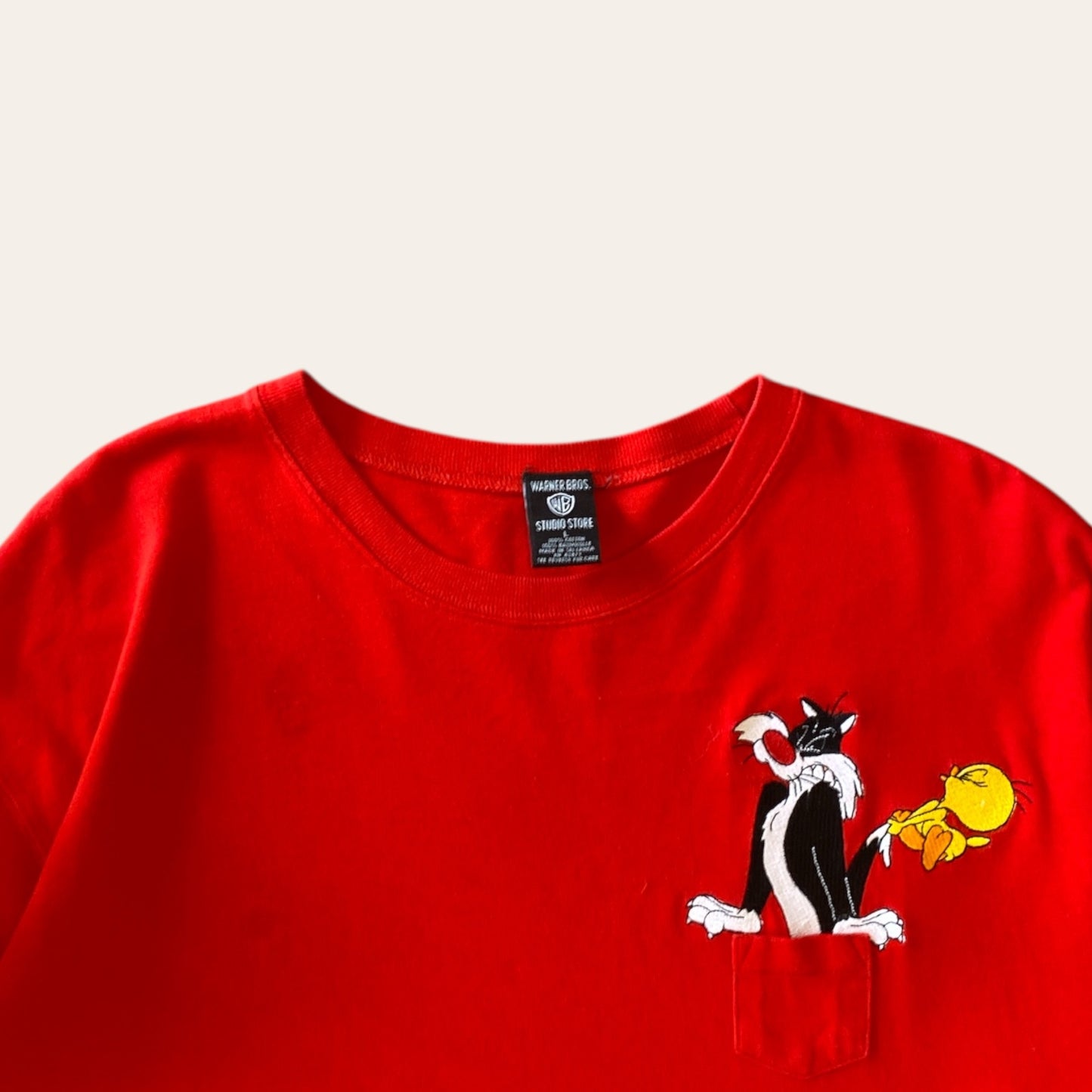 90s Looney Toones Mini Pocket Tee Size L