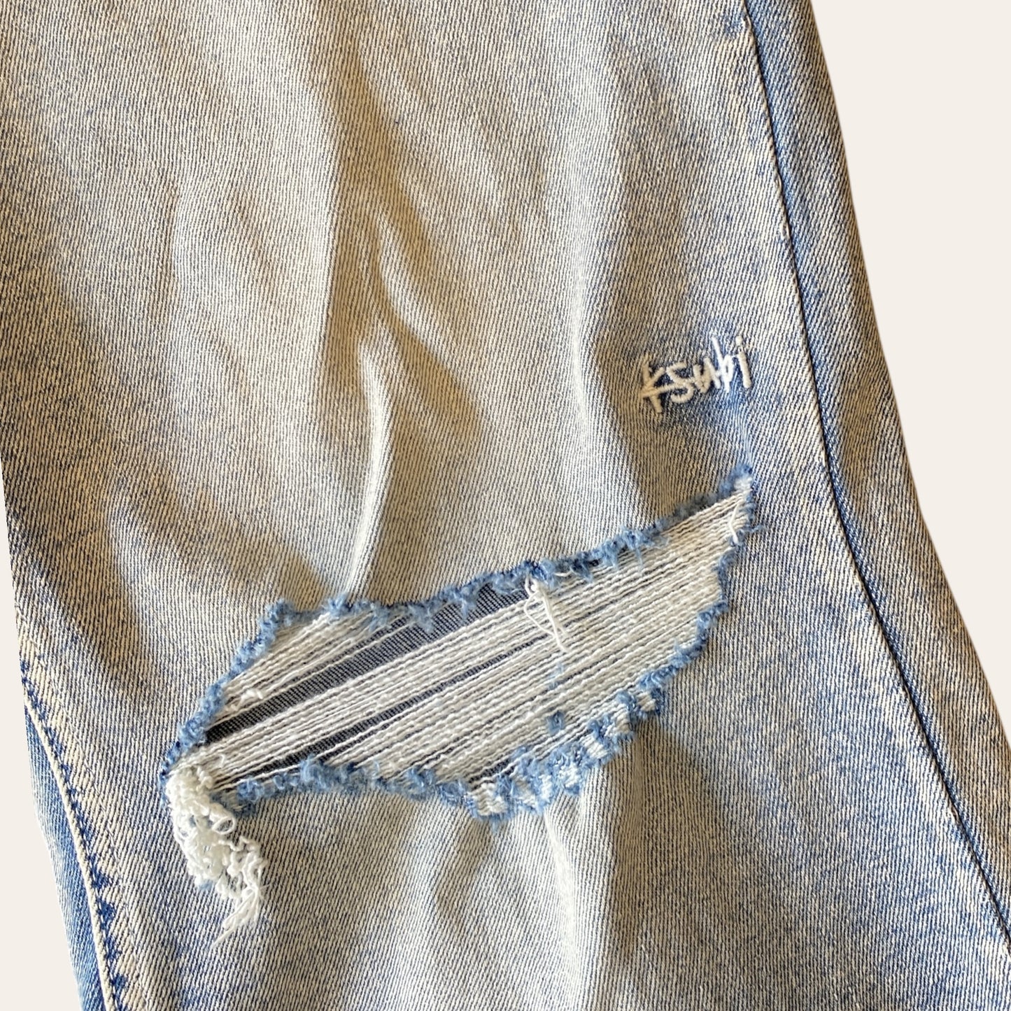 Brand New Ksubi Flared Distressed Denim