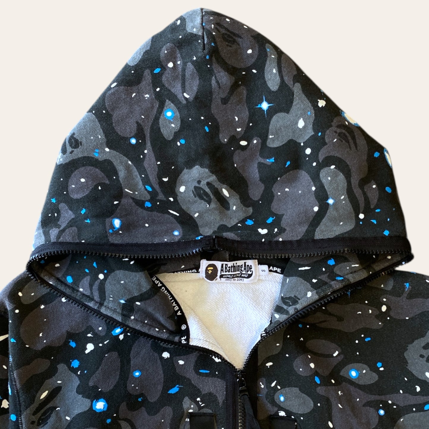 Bape Galaxy Zip Up Hoodie Size S