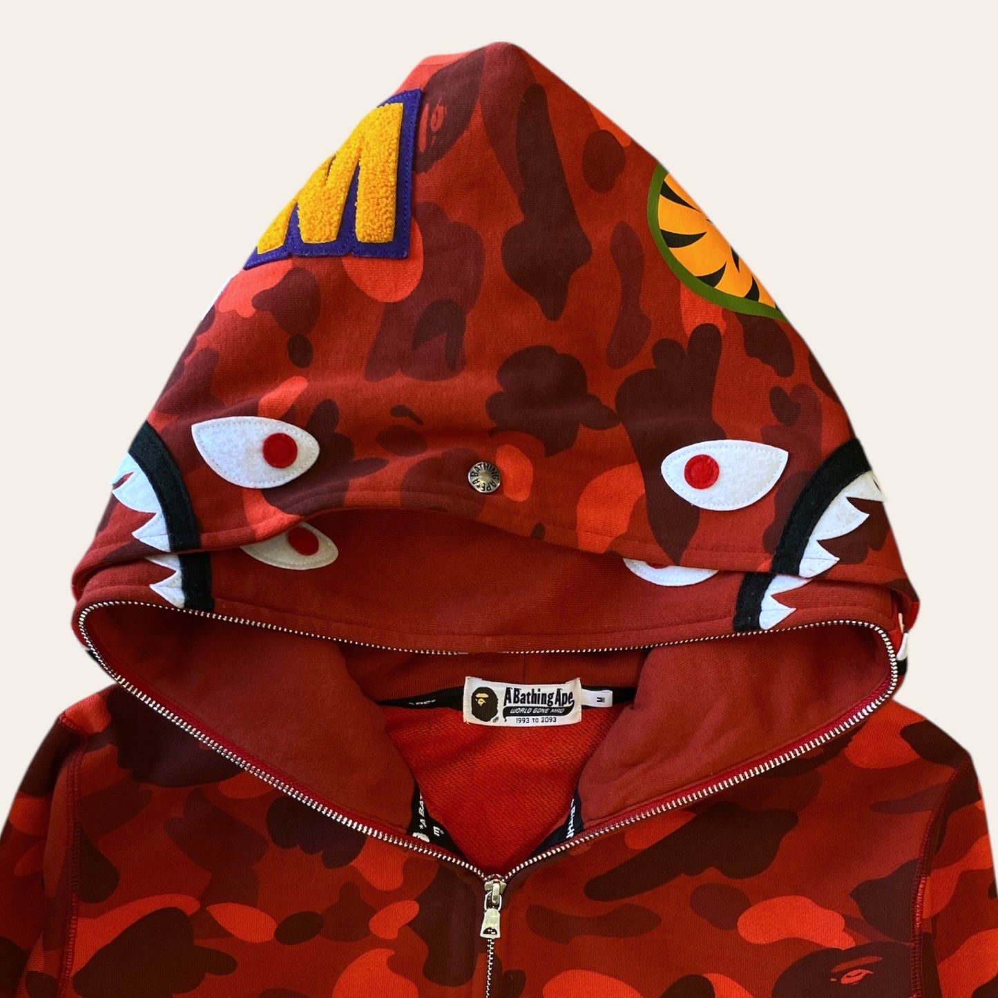 Bape Full Zip Up Hoodie Red Size M
