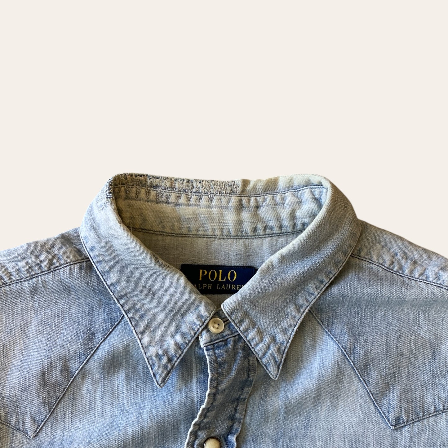 Polo RL Denim Button Up Size M
