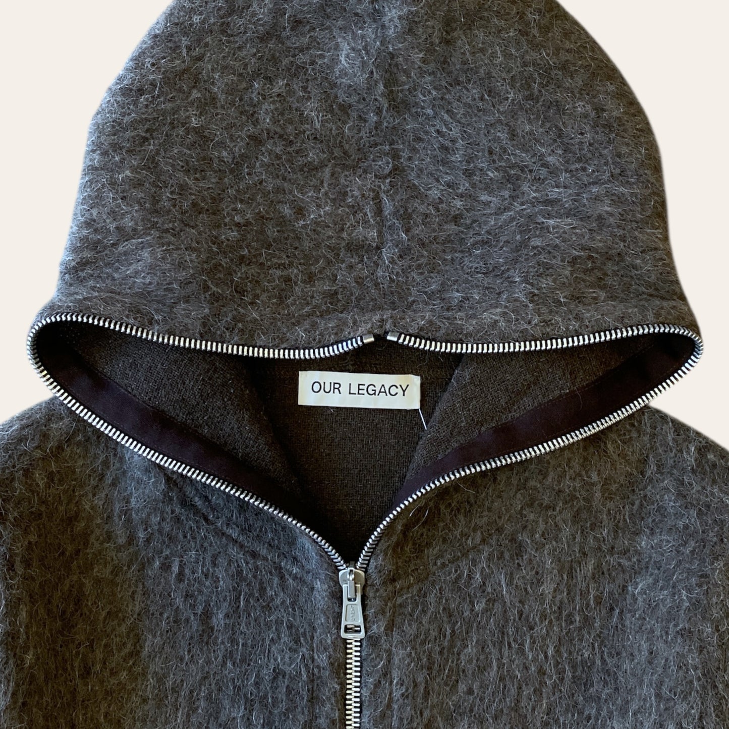 Our Legacy Mohair Full Zip Hoodie Size 48