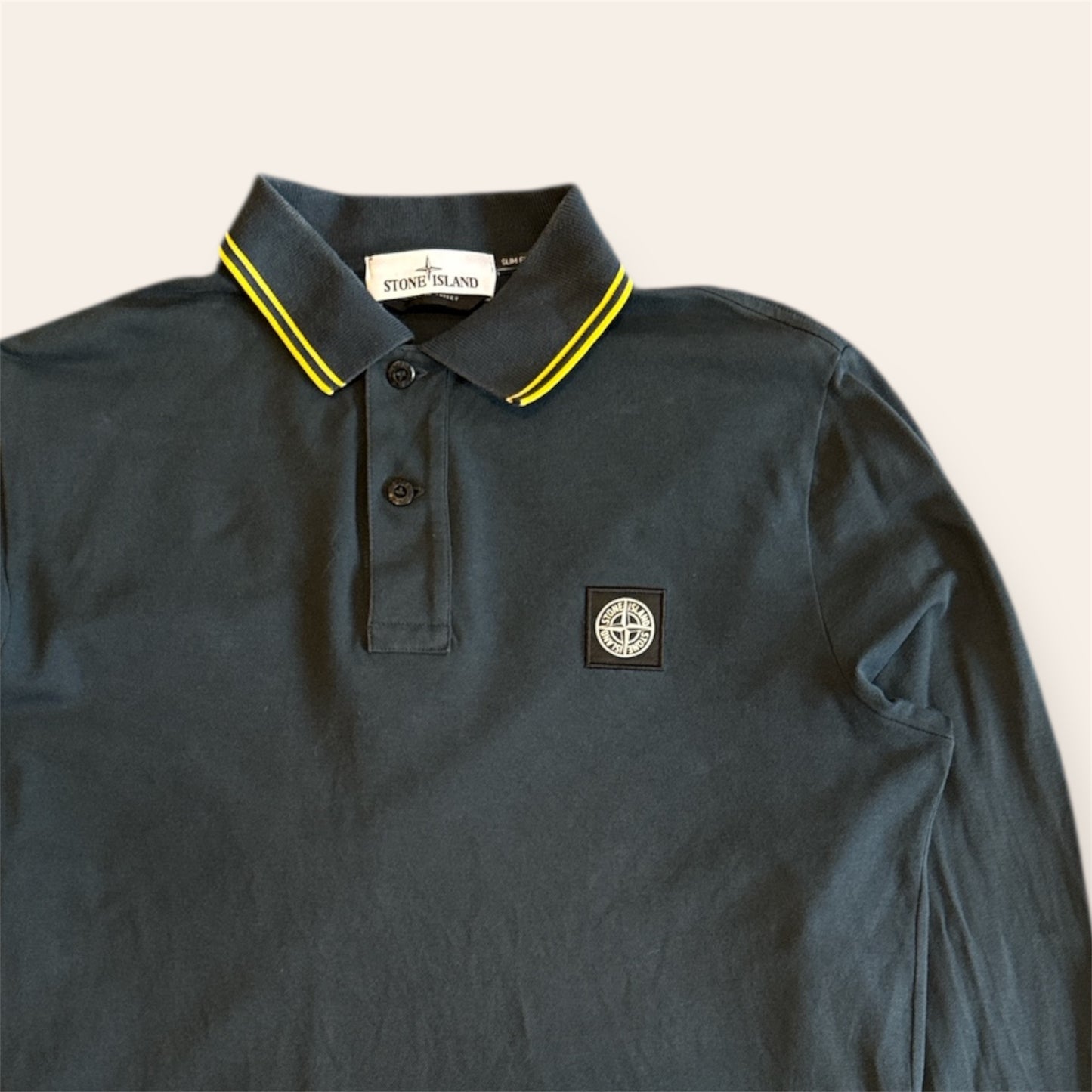 Stone Island Collared Longsleeve Blue Size M