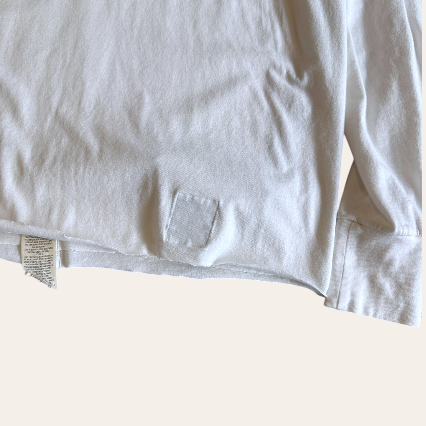 Rick Owens Drkshdw Hustler Long Sleeve "Milk" Size XS