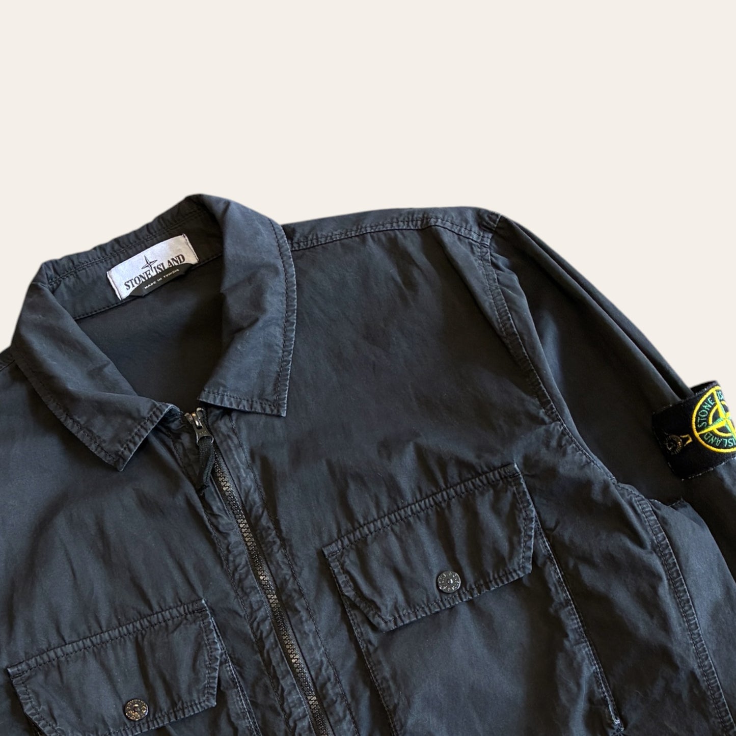Stone Island Zip Up Shirt Size XL