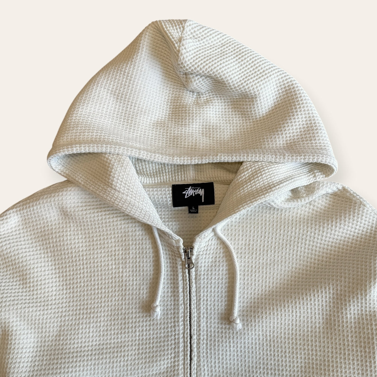Stussy Thermal Zip up White Size L