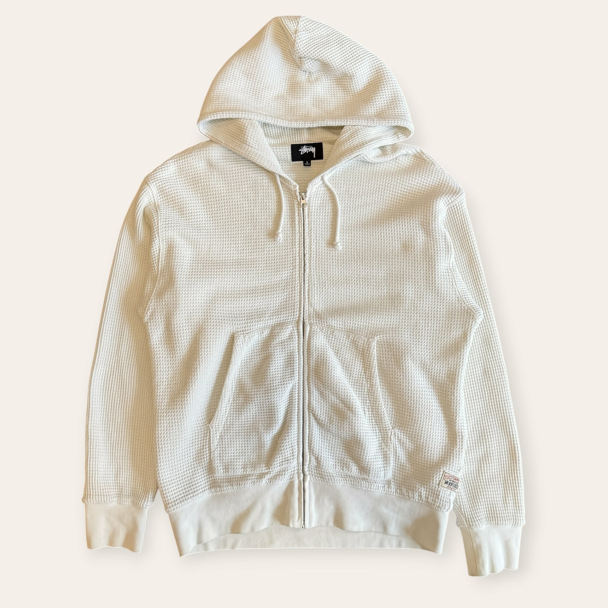 Stussy Thermal Zip up White Size L