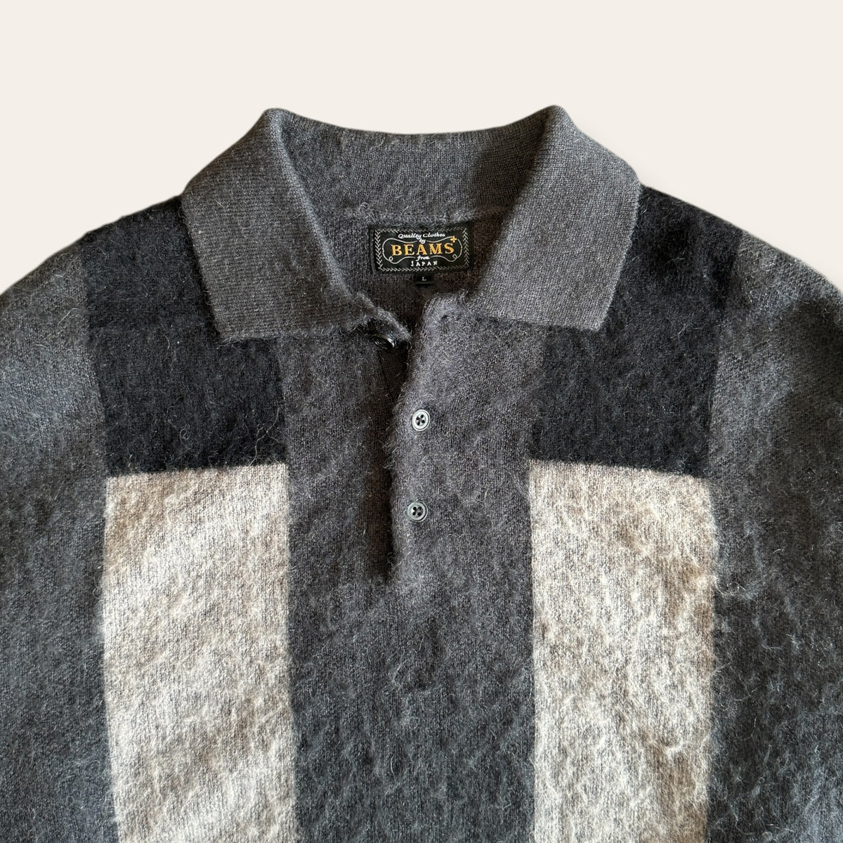 Beams Japan Wool Collared Shirt Size L