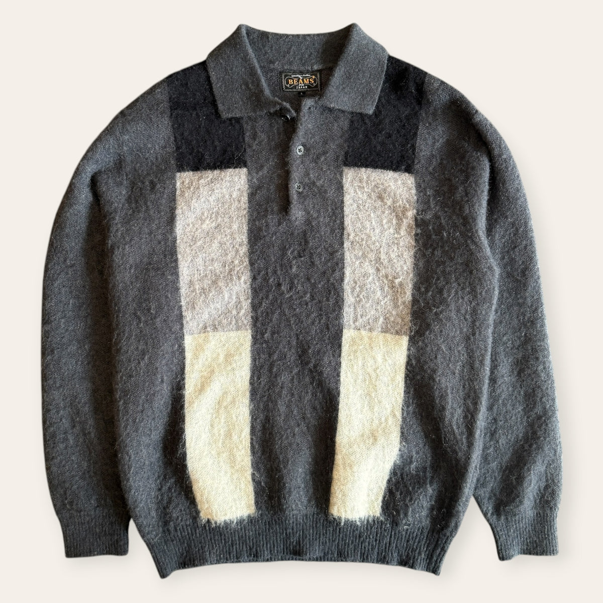 Beams Japan Wool Collared Shirt Size L