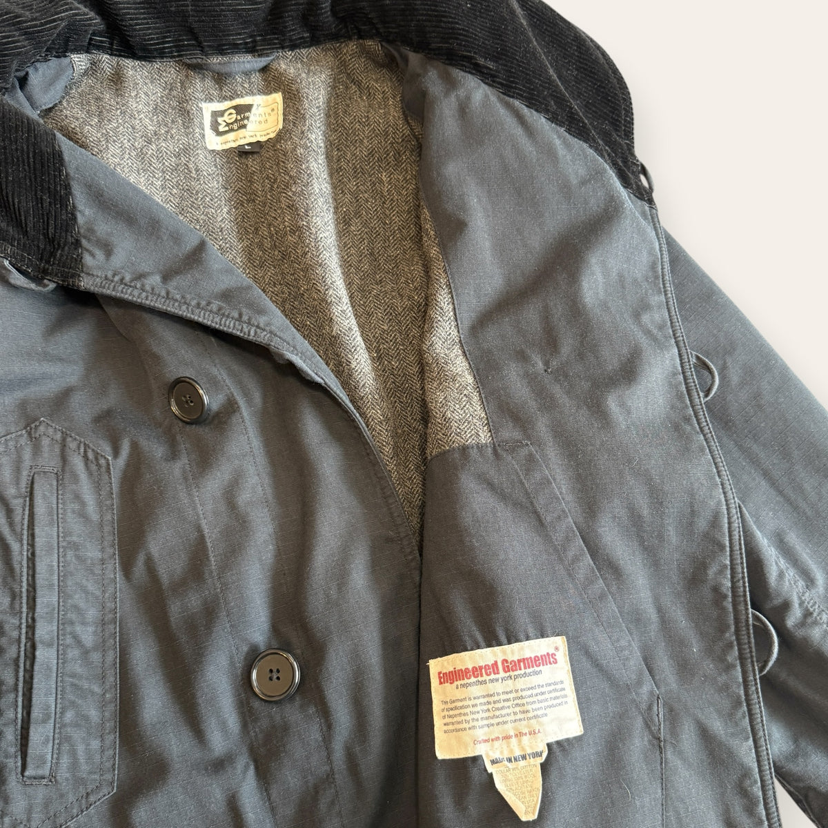 Engineered Garments Parka Coat Black Size L