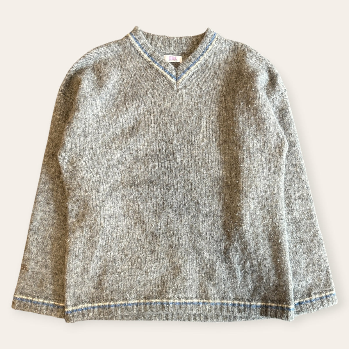 ERL Wool V Neck Sweater Size L