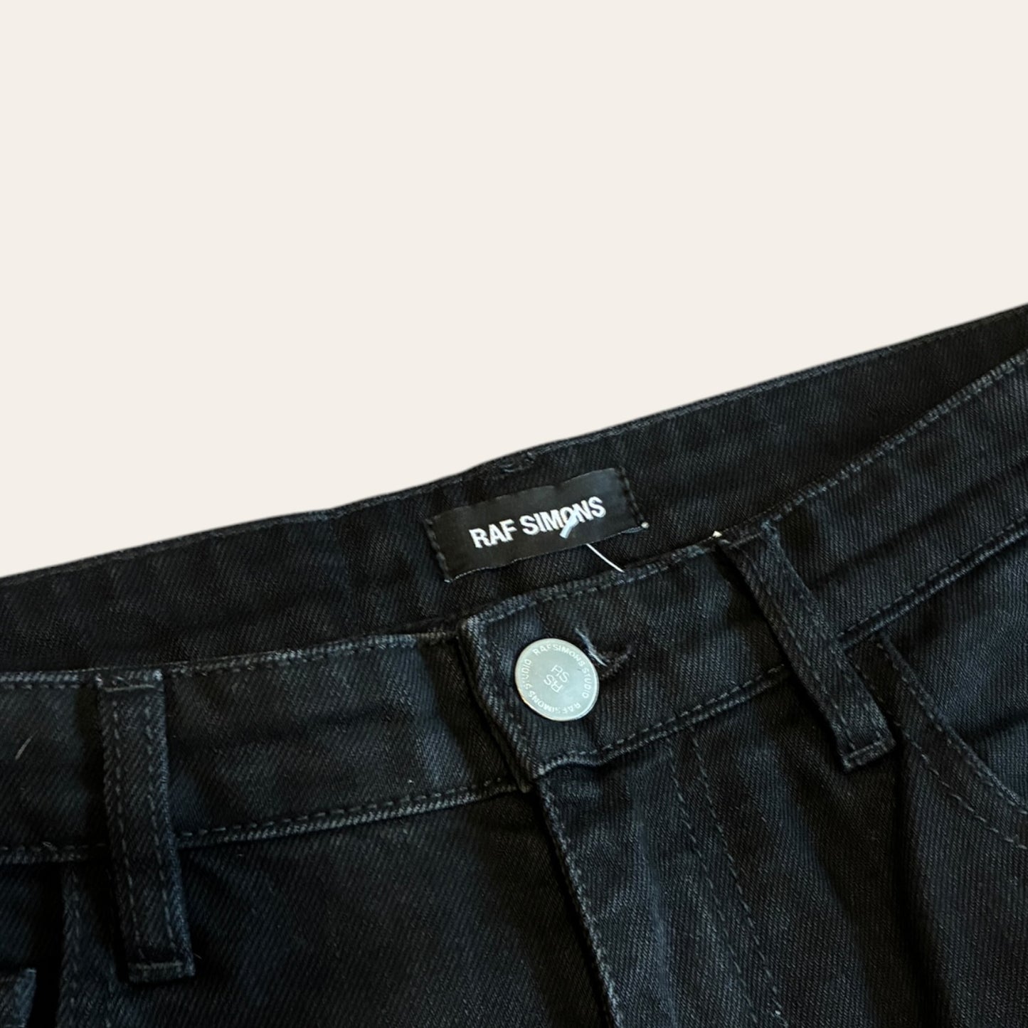 SS19 Raf Simons Punk Patch Jeans Size 28